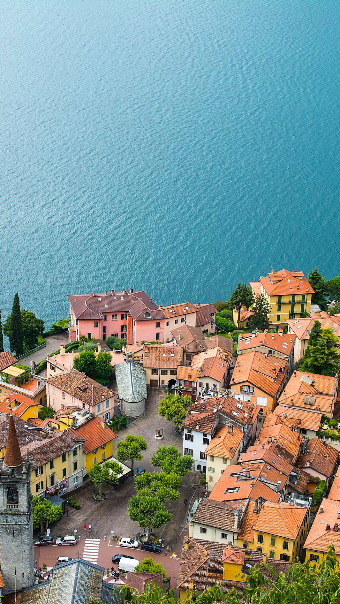 Download mobile wallpaper Italy, Coast, House, Town, Man Made, Varenna, Towns for free.