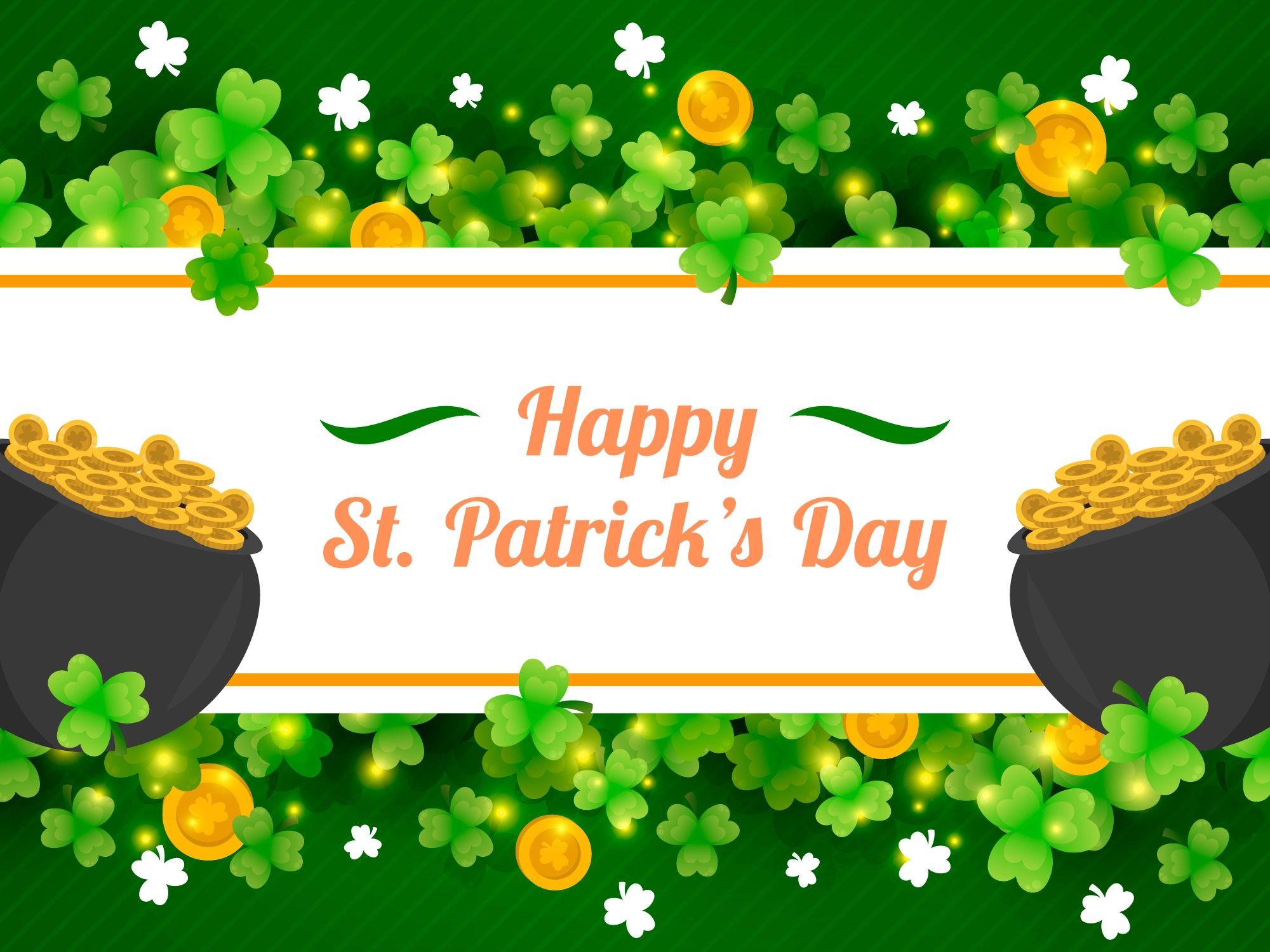 Free download wallpaper Holiday, Clover, Coin, St Patrick's Day on your PC desktop