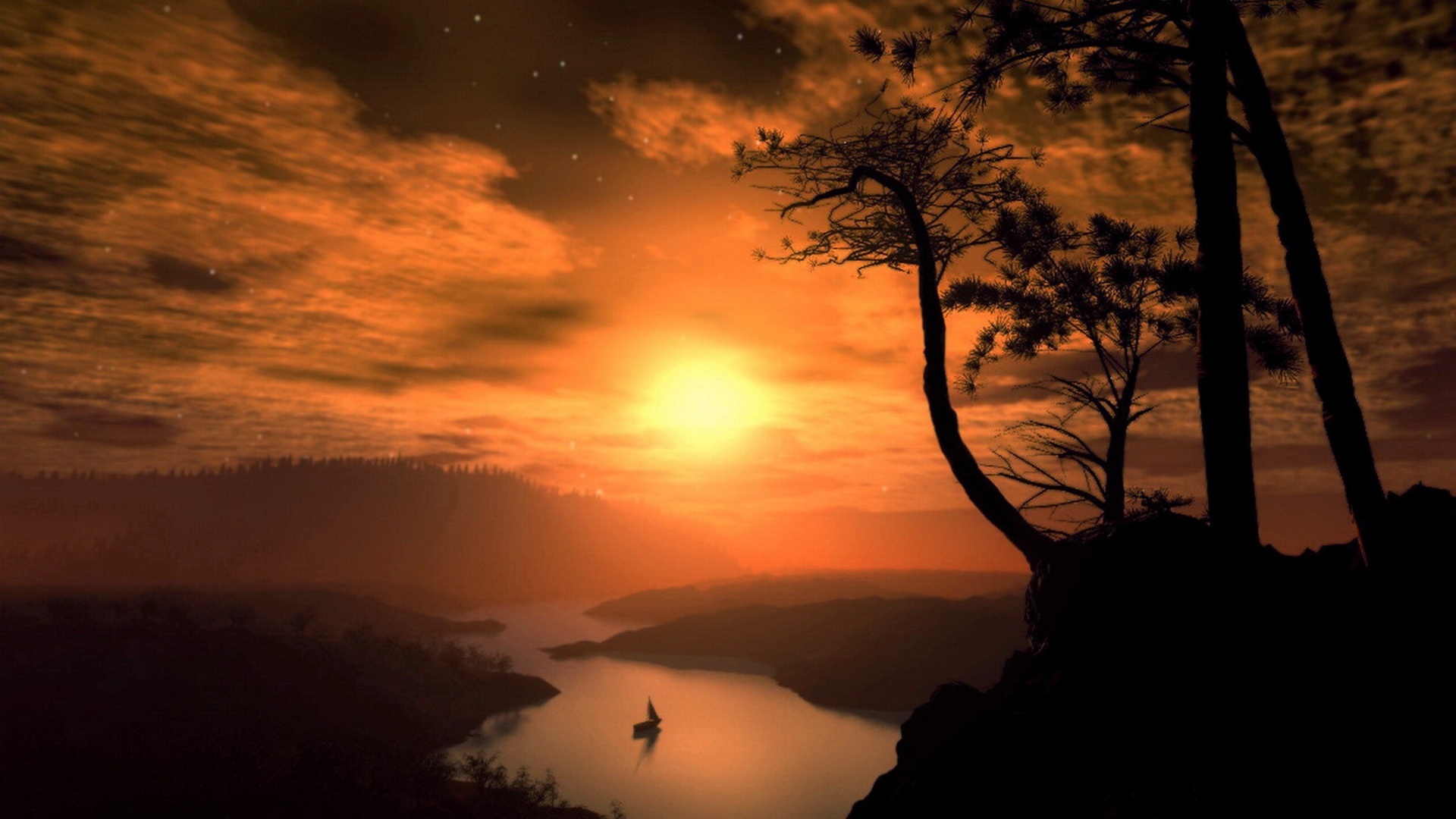 Скачать обои бесплатно Земля/природа, Закат Солнца картинка на рабочий стол ПК