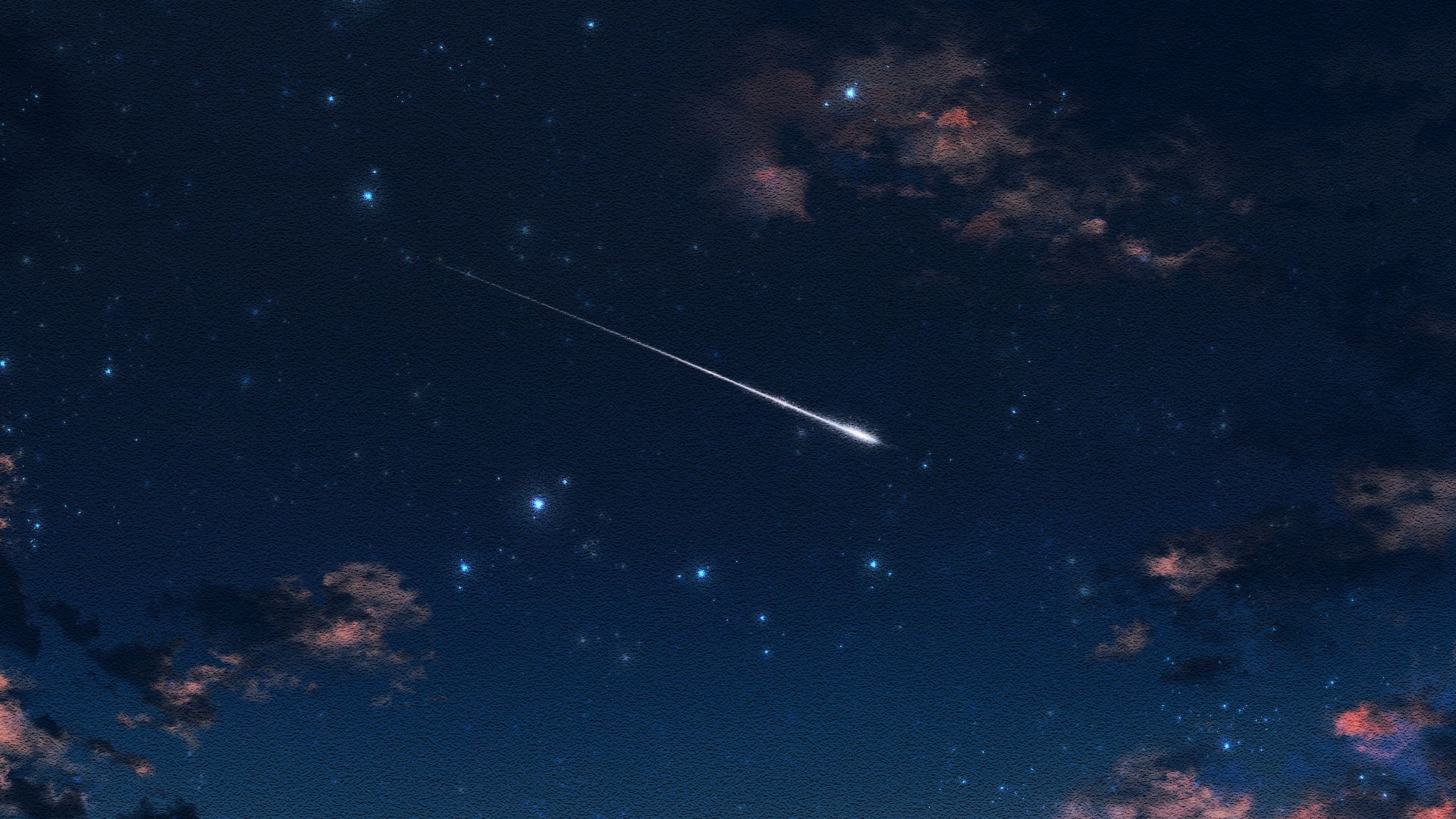 Free download wallpaper Anime, Sky, Starry Sky, Shooting Star on your PC desktop