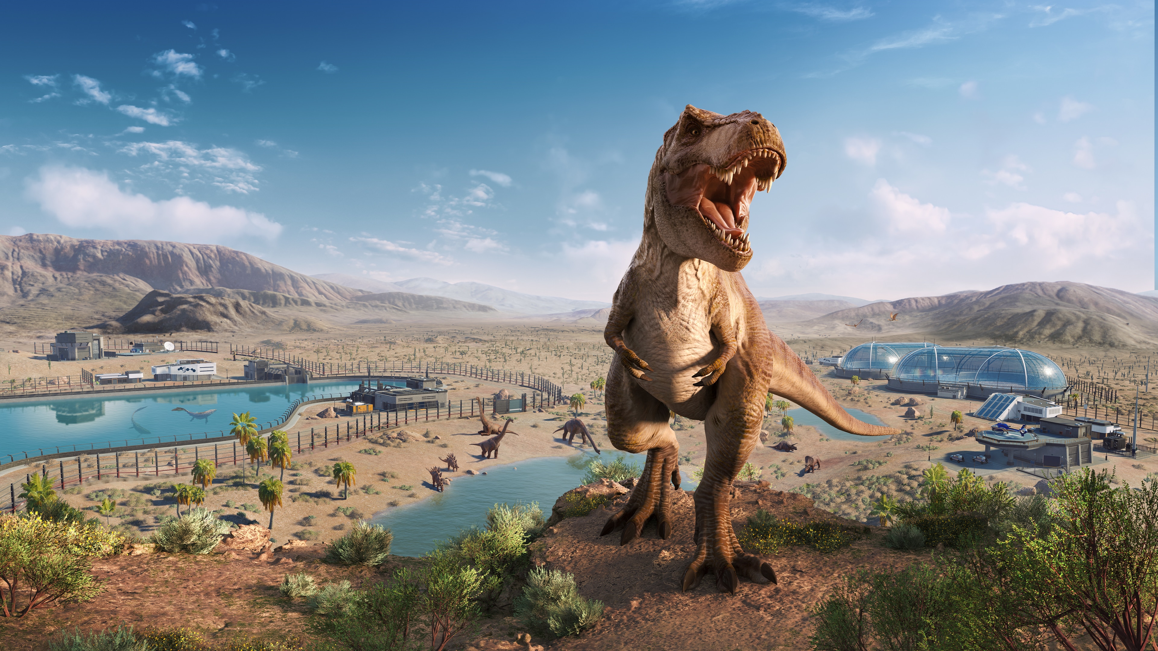 Laden Sie Jurassic World Evolution 2 HD-Desktop-Hintergründe herunter