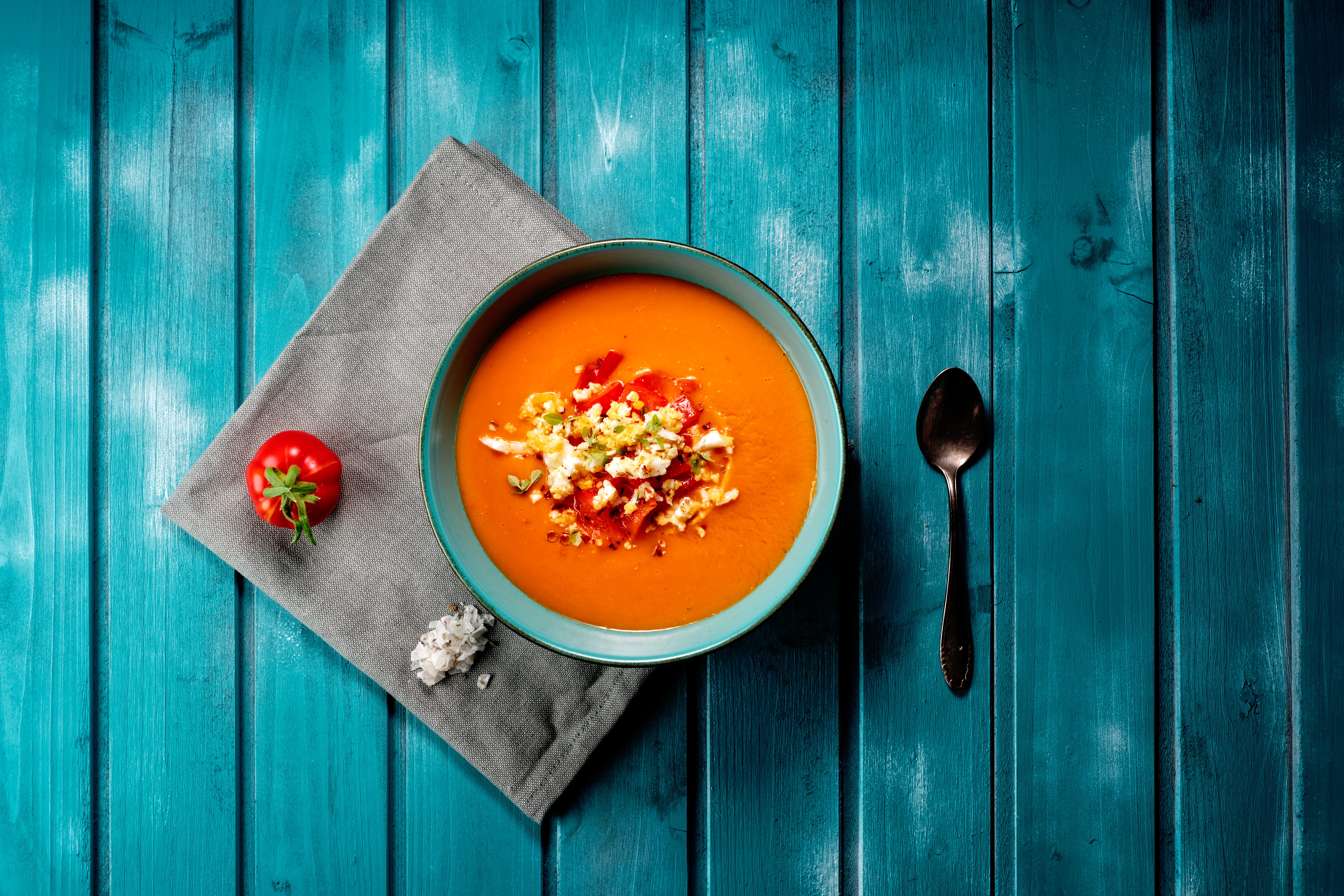 Descarga gratuita de fondo de pantalla para móvil de Tomate, Sopa, Alimento, Bodegón.