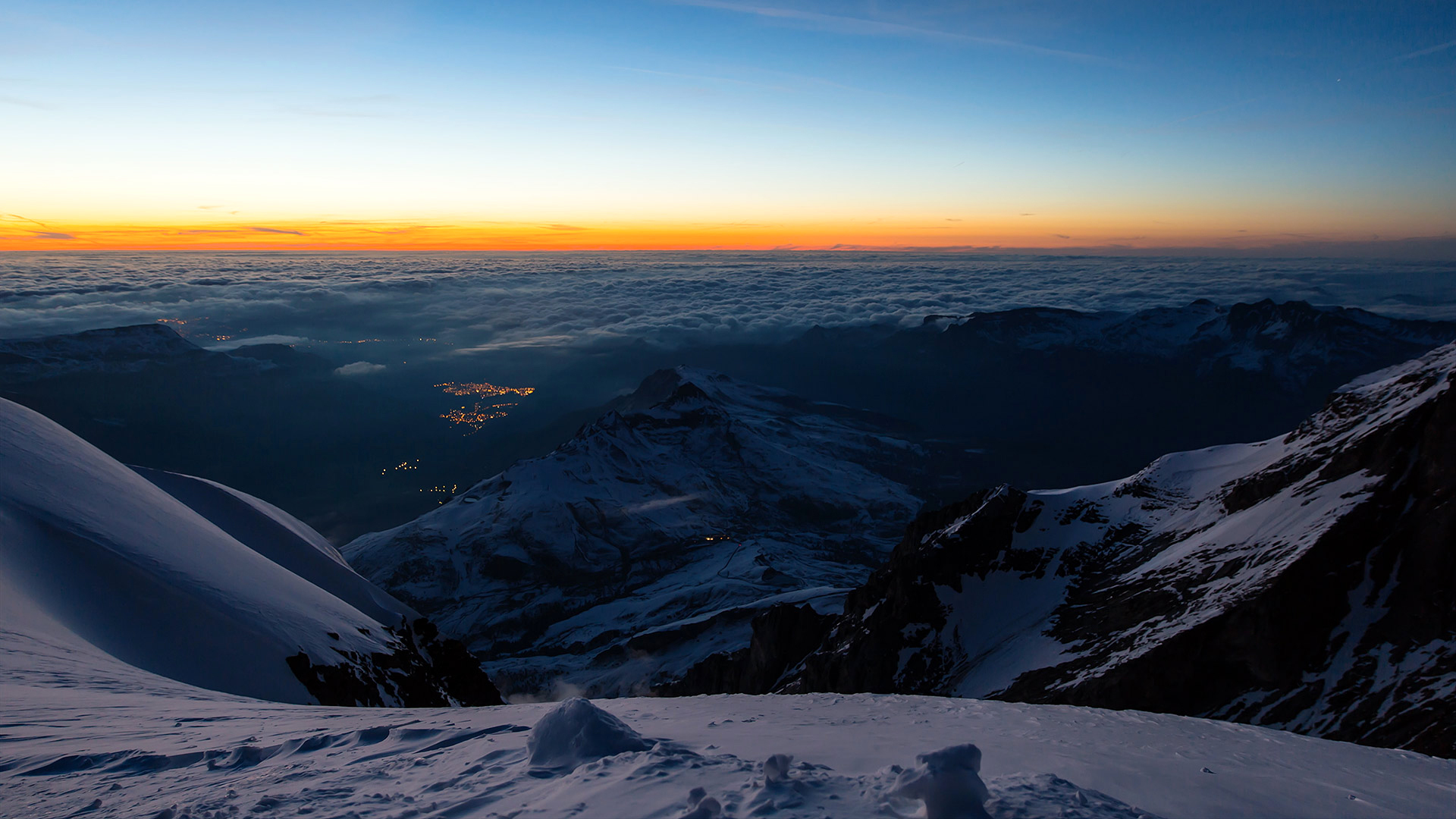 PCデスクトップに風景, 雪, 地平線, 山, 写真撮影画像を無料でダウンロード