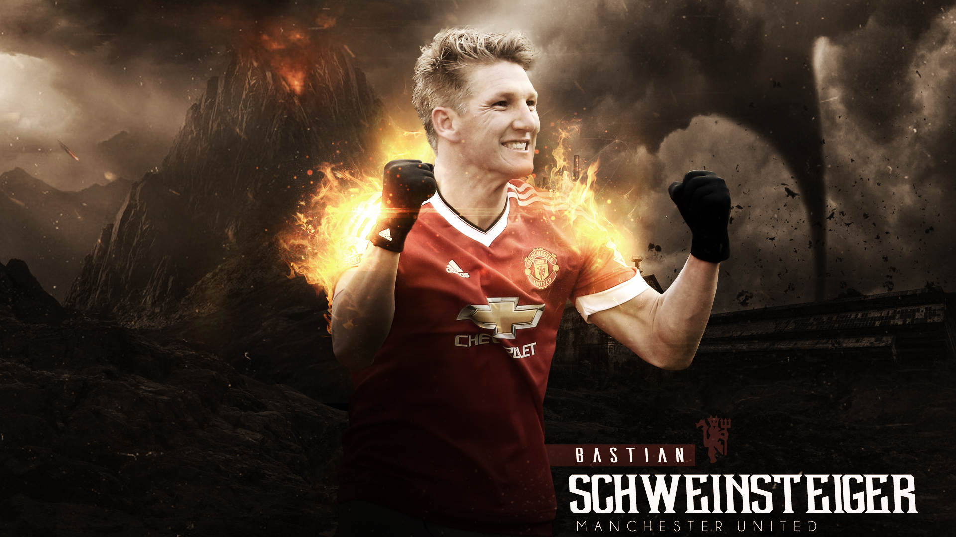 Handy-Wallpaper Sport, Bastian Schweinsteiger, Manchester United Fc kostenlos herunterladen.