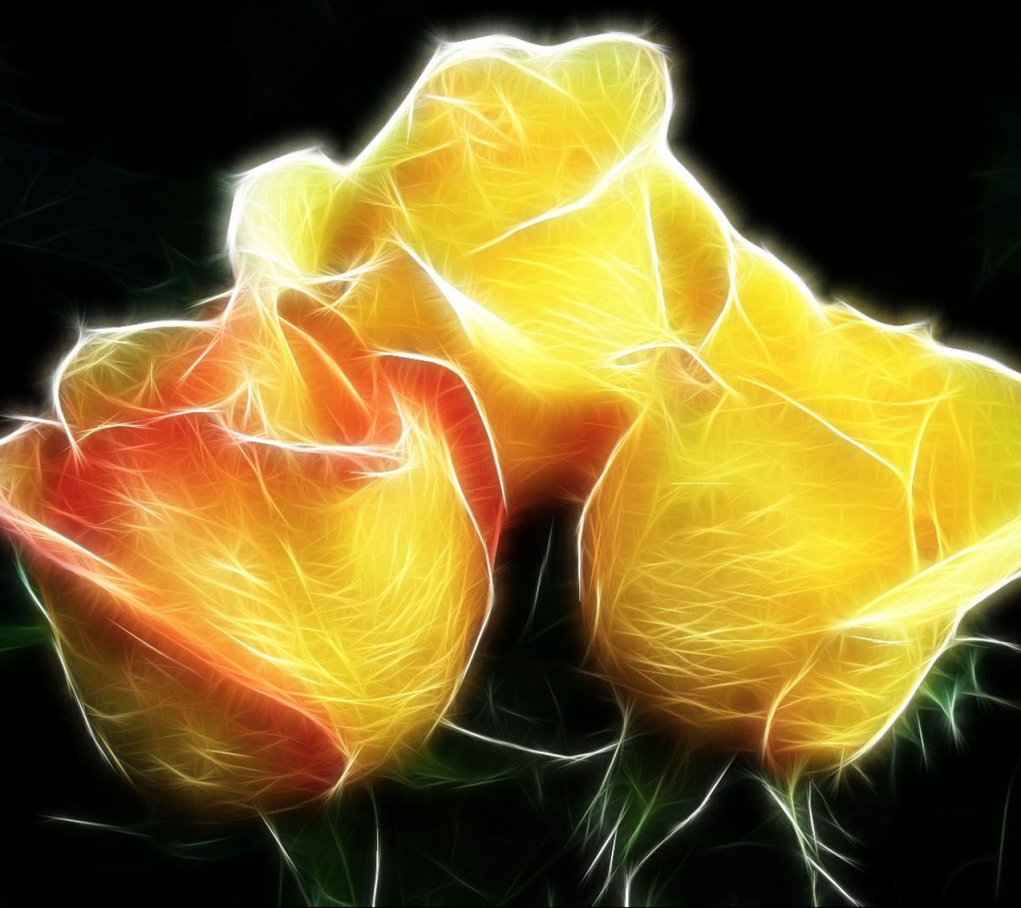 Free download wallpaper Flowers, Flower, Fractal, Artistic on your PC desktop