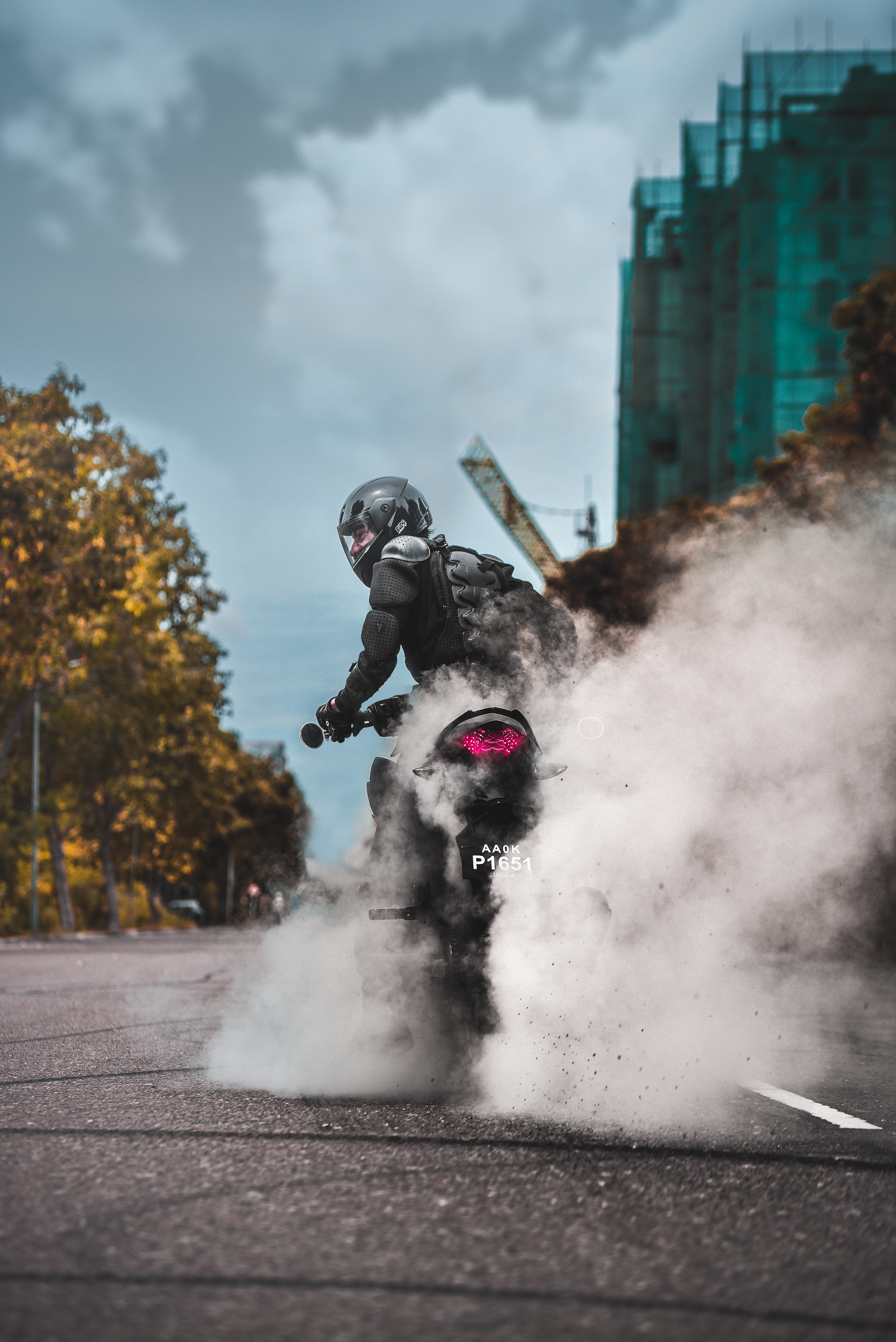 bike, biker, drift, smoke, motorcycles, motorcycle HD wallpaper