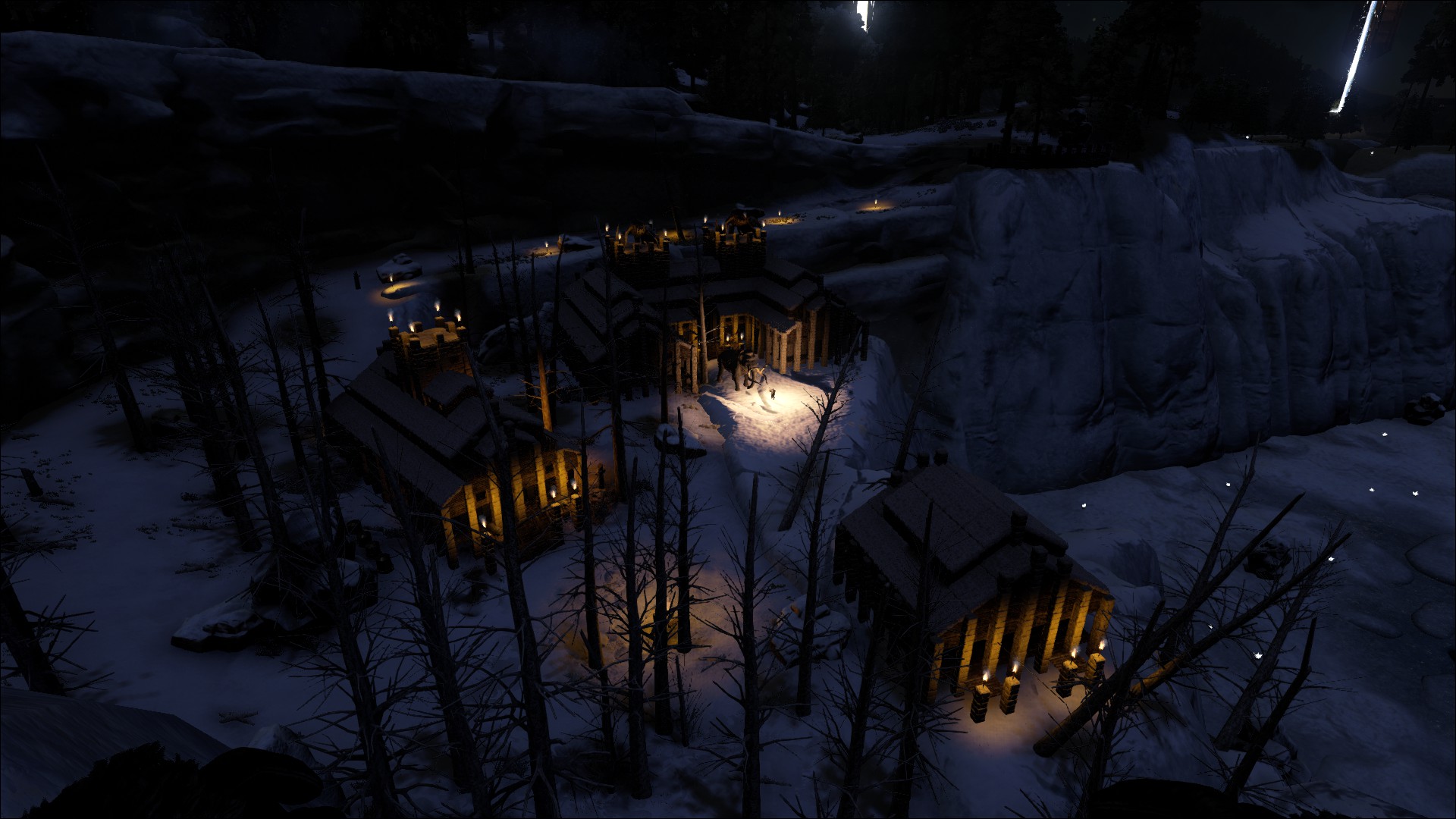 Скачати мобільні шпалери Зима, Сніг, Відеогра, Будинок, Ark: Survival Evolved безкоштовно.