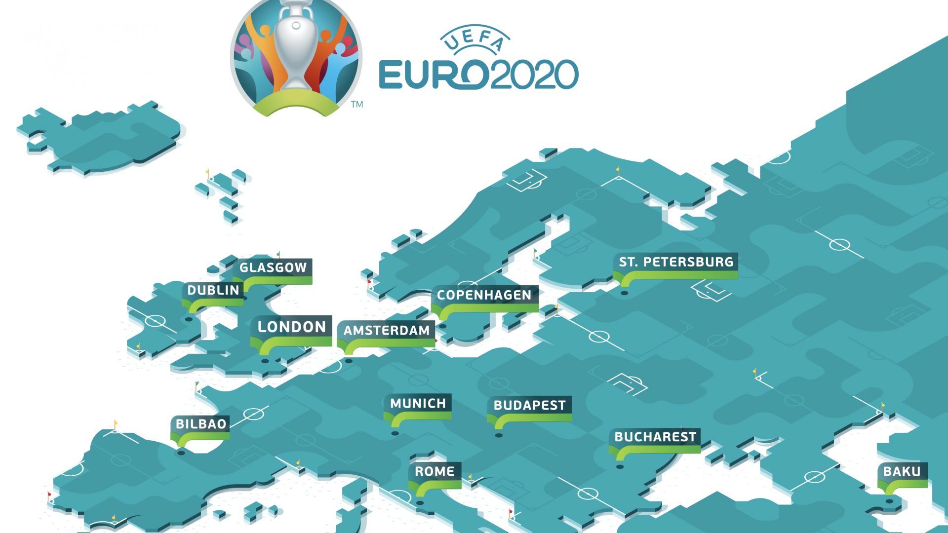 sports, uefa euro 2020, map, soccer