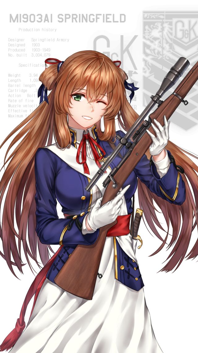 Handy-Wallpaper Computerspiele, M1903 Springfield Gewehr, Girls' Frontline, Springfield (Mädchen Frontline) kostenlos herunterladen.