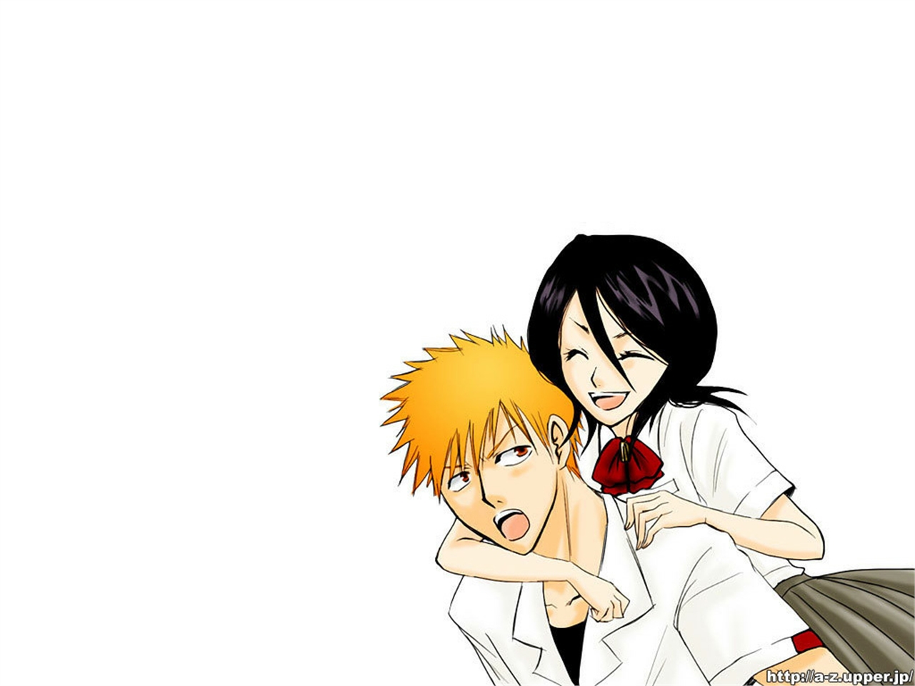 Handy-Wallpaper Bleach, Rukia Kuchiki, Animes, Ichigo Kurosaki kostenlos herunterladen.