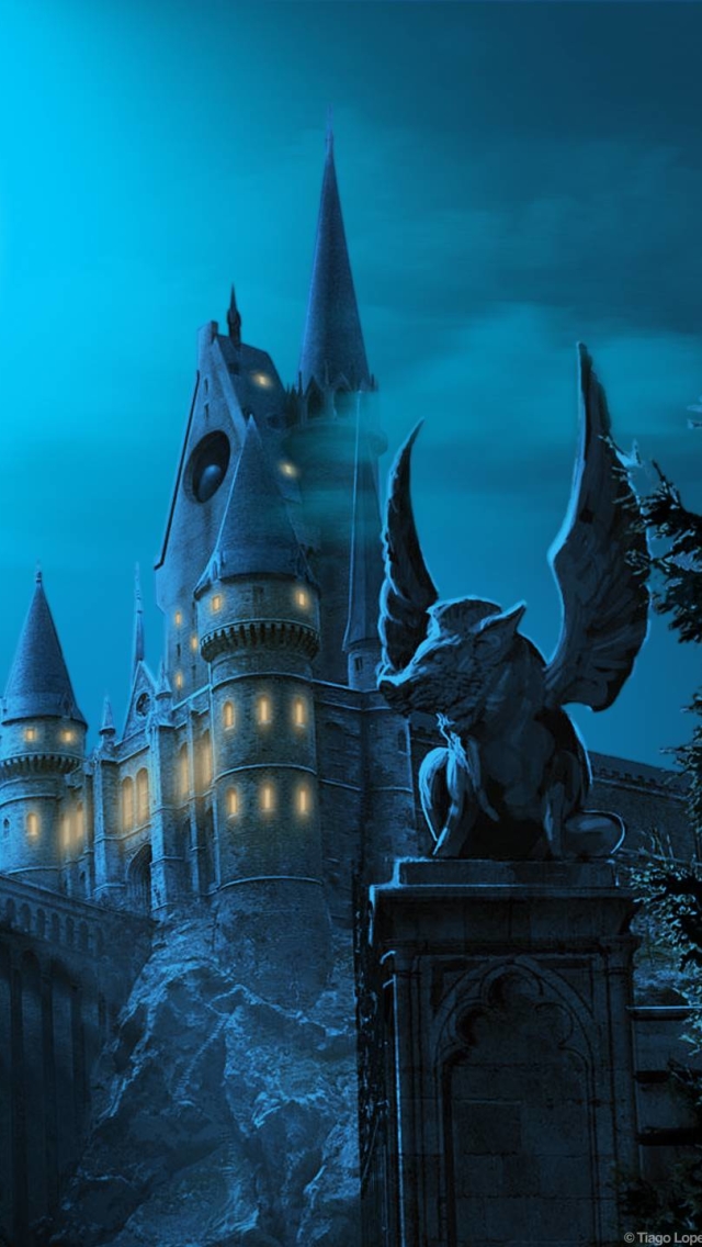 Handy-Wallpaper Harry Potter, Filme, Hogwarts Schloss kostenlos herunterladen.