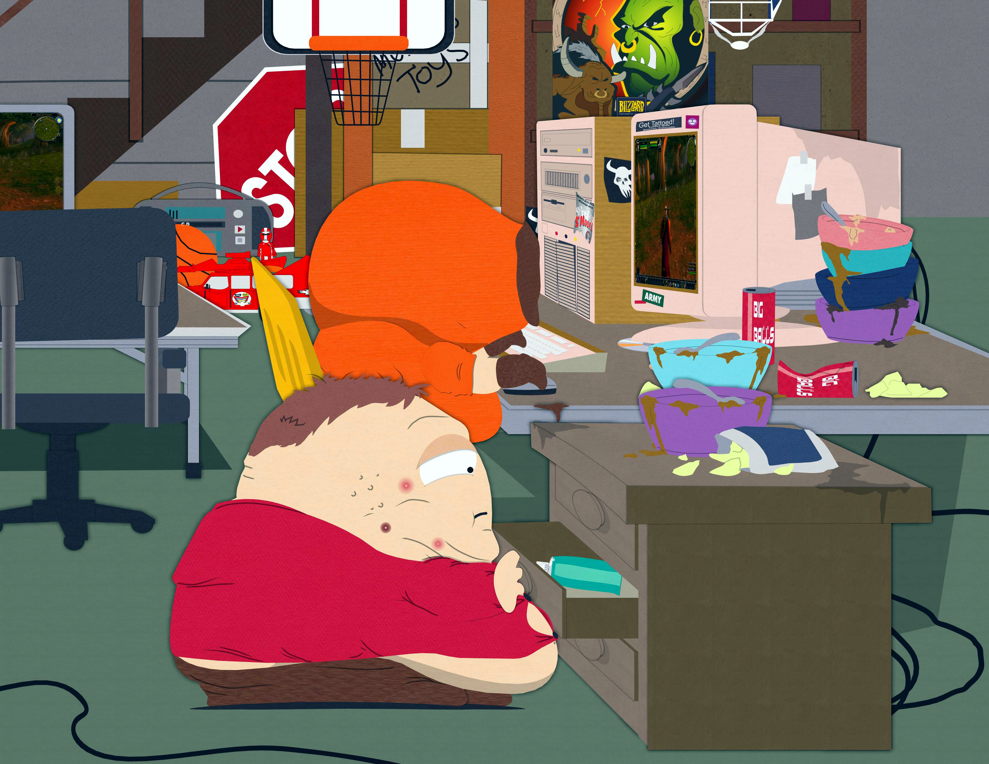 Handy-Wallpaper South Park, Eric Cartmann, Kenny Mccormick, Fernsehserien kostenlos herunterladen.