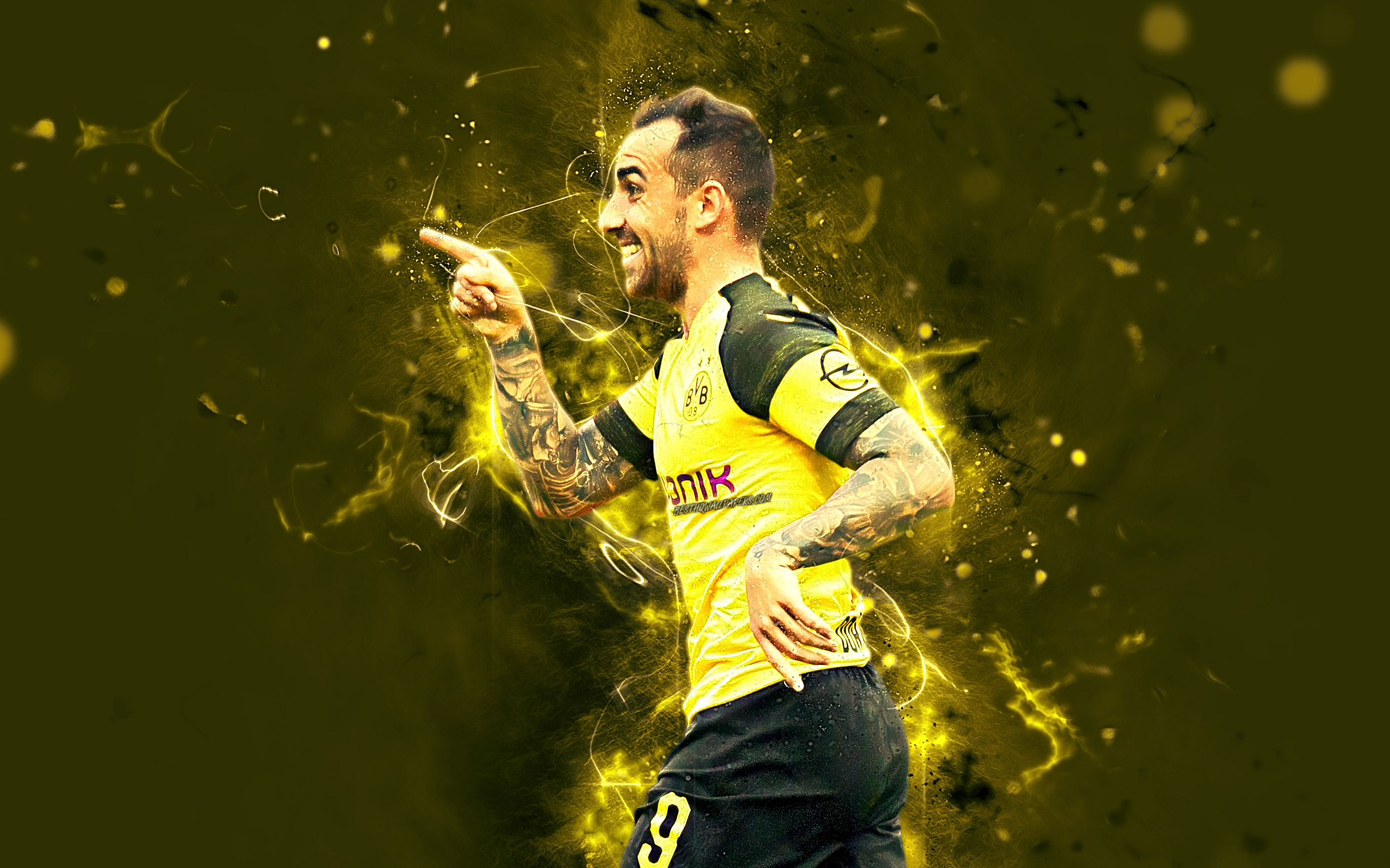 Download mobile wallpaper Sports, Soccer, Spanish, Borussia Dortmund, Paco Alcácer for free.