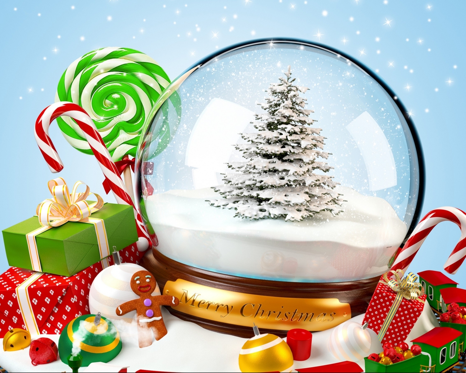 Téléchargez des papiers peints mobile Noël, Vacances, Cadeau, Décorations De Noël, Joyeux Noël, Boule À Neige, Sucre D'orge gratuitement.