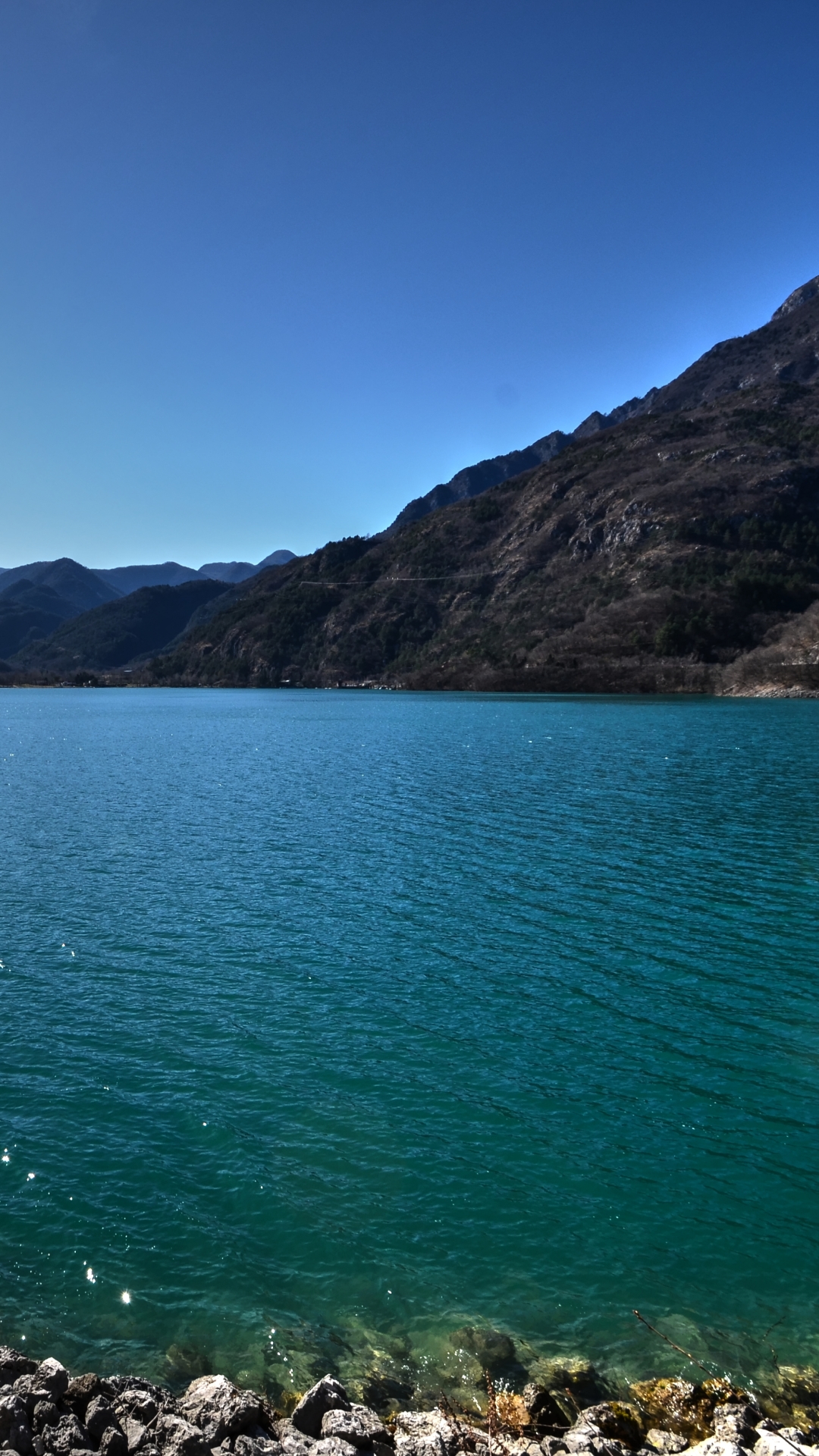 Cavazzo Lake Lock Screen Mobile