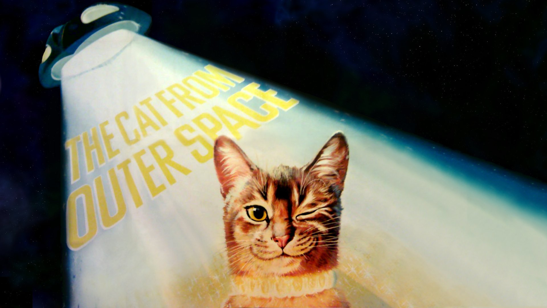 Descarga gratuita de fondo de pantalla para móvil de El Gato Que Vino Del Espacio, Extraterrestre, Nave Espacial, Películas, Ciencia Ficción.