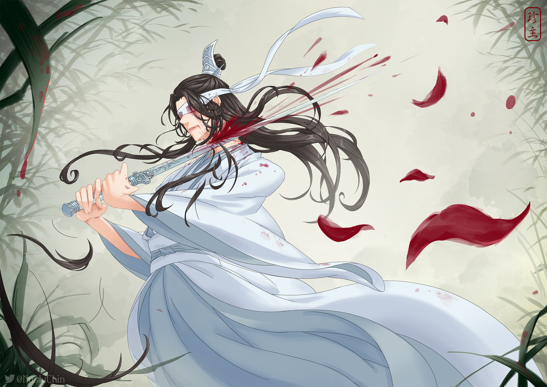 Download mobile wallpaper Anime, Blood, Mo Dao Zu Shi, Xiao Xingchen for free.