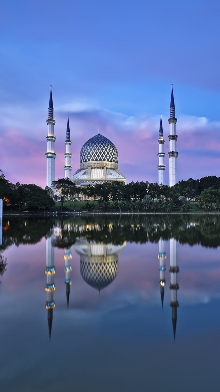 Download mobile wallpaper Religious, Sultan Salahuddin Abdul Aziz Mosque, Mosques for free.