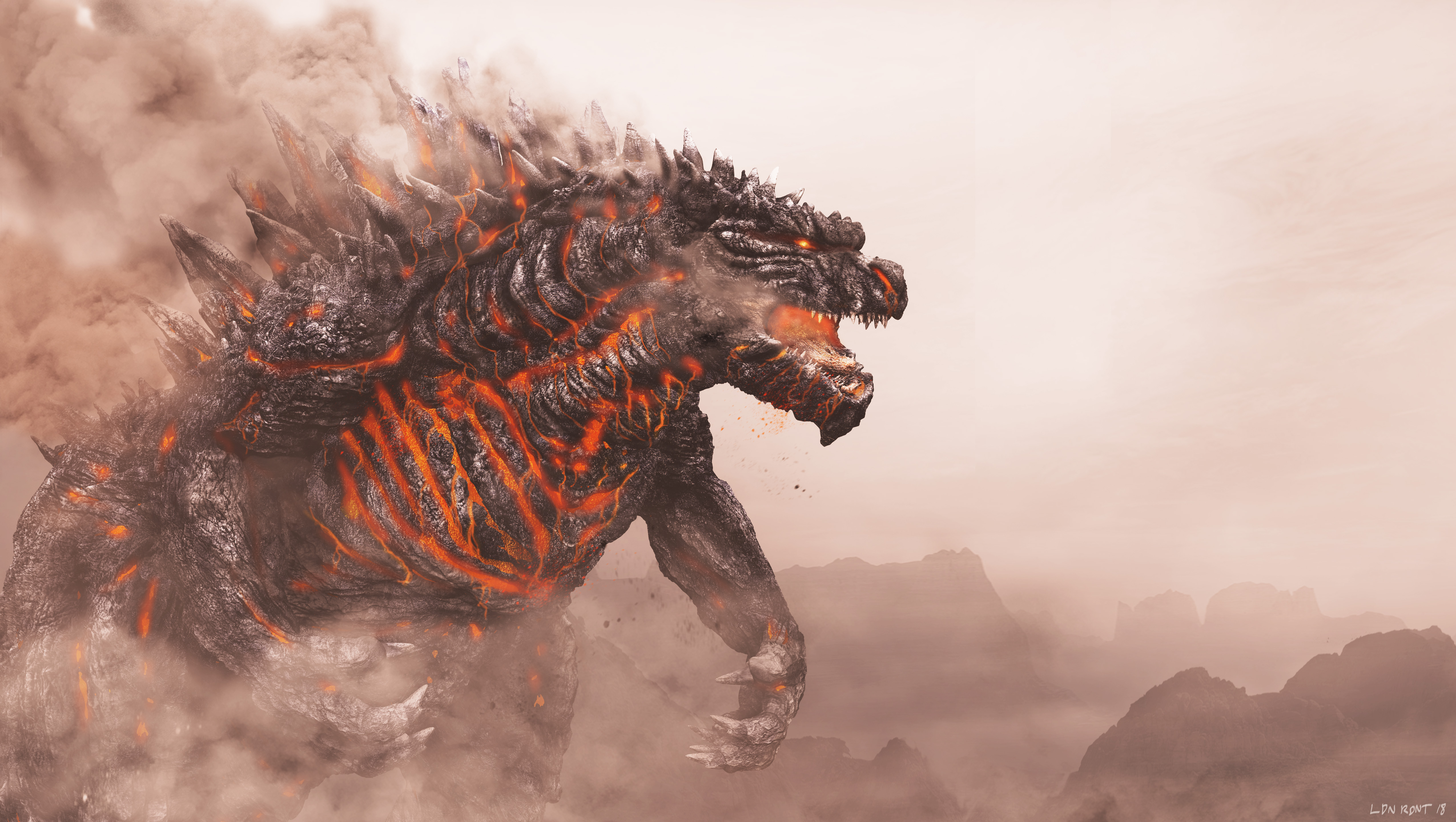 Download mobile wallpaper Fantasy, Godzilla for free.