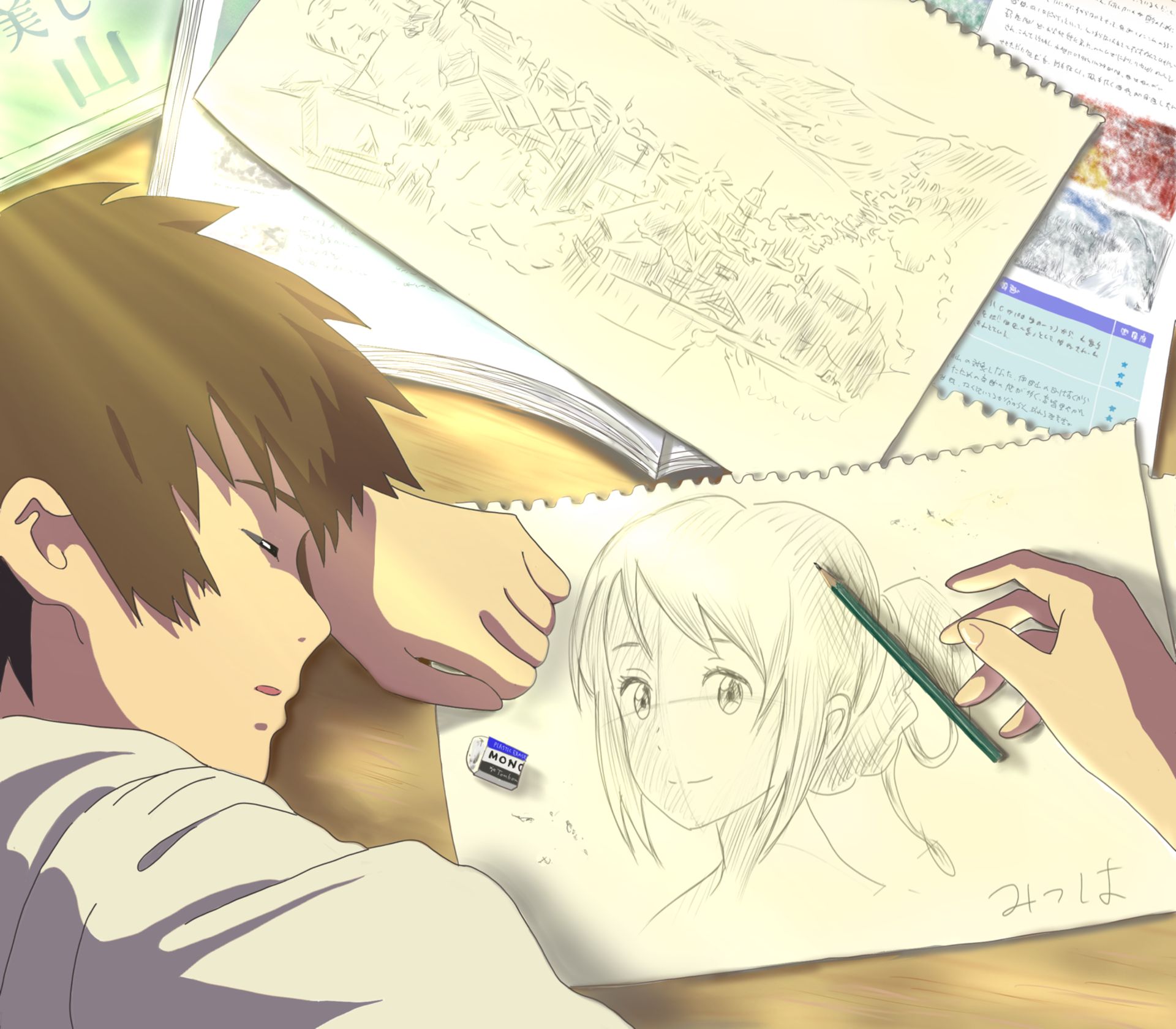 Free download wallpaper Anime, Your Name, Mitsuha Miyamizu, Taki Tachibana on your PC desktop