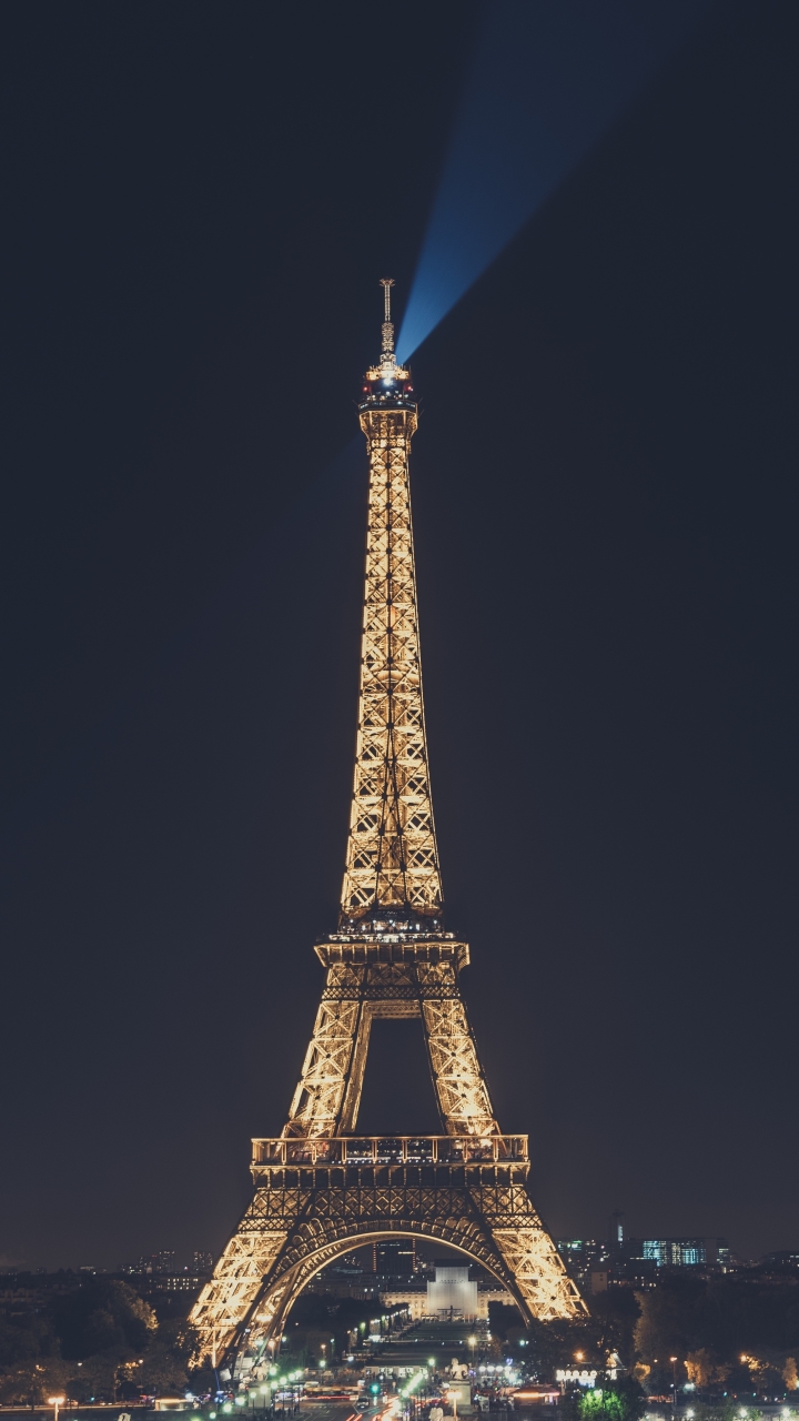 Скачать картинку Ночь, Париж, Эйфелева Башня, Памятники, Свет, Франция, Памятник, Легкий, Сделано Человеком в телефон бесплатно.