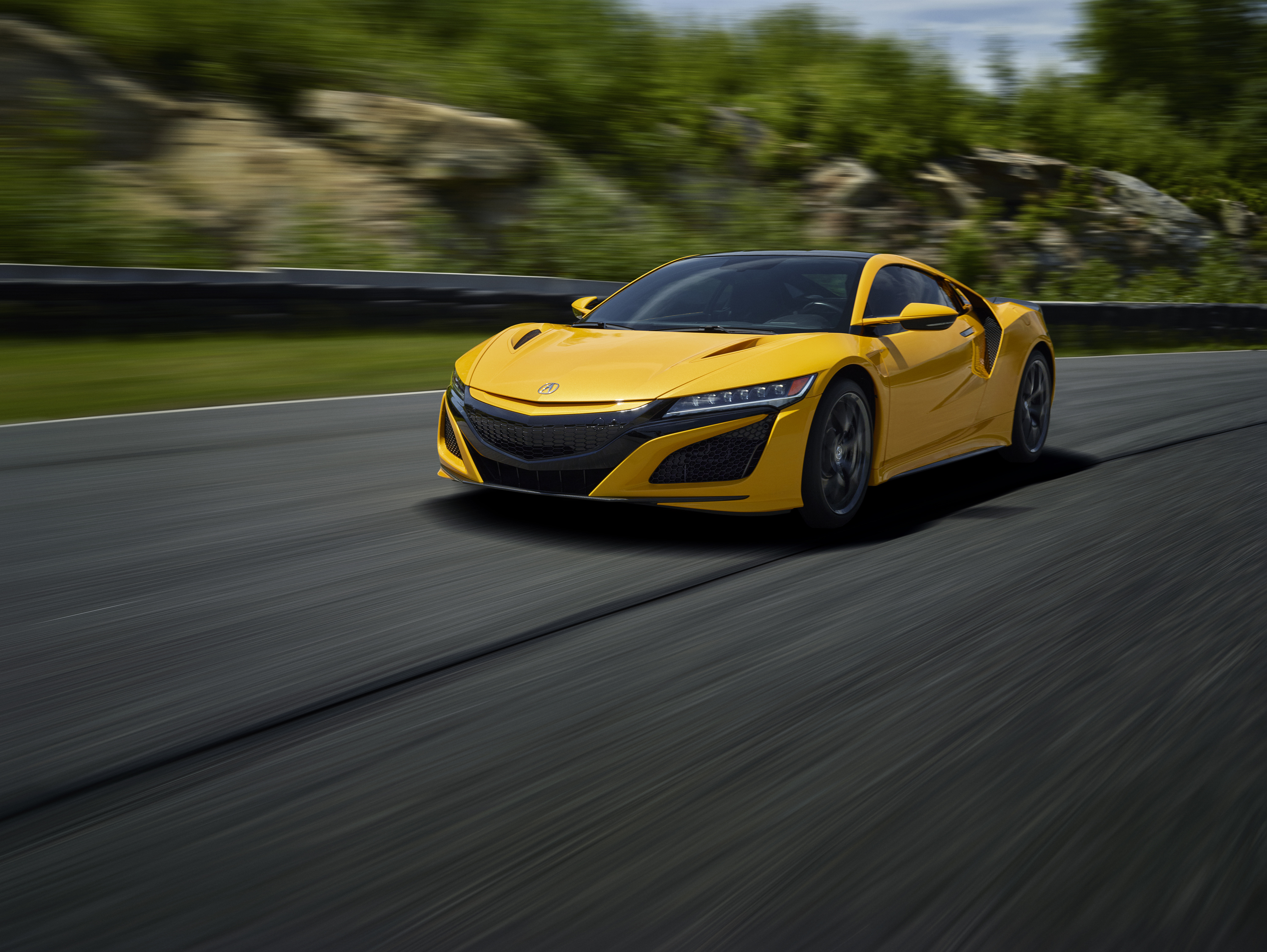 Download mobile wallpaper Acura, Car, Supercar, Vehicles, Yellow Car, Acura Nsx for free.