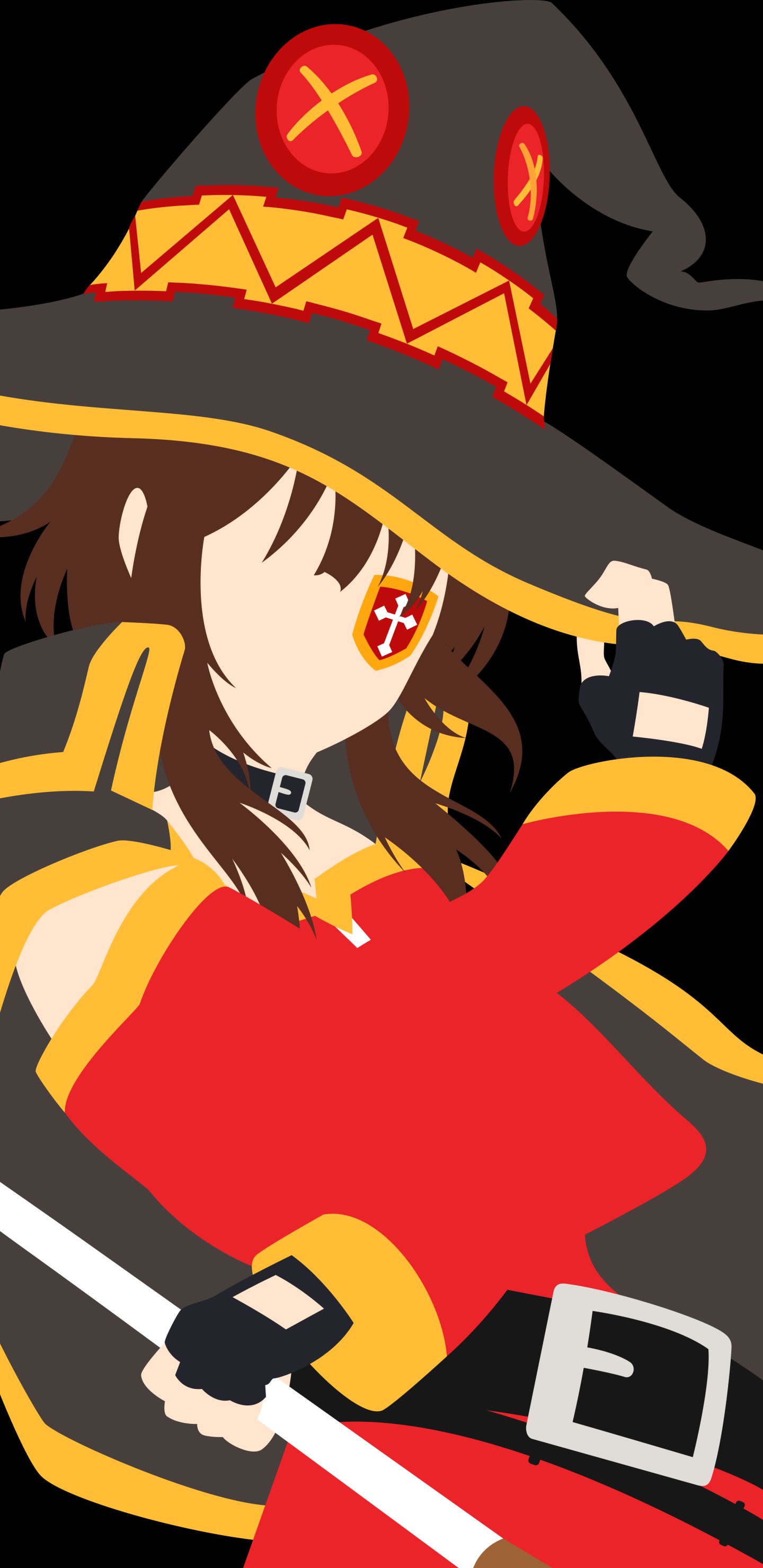 Download mobile wallpaper Anime, Minimalist, Konosuba God’S Blessing On This Wonderful World!!, Megumin (Konosuba) for free.