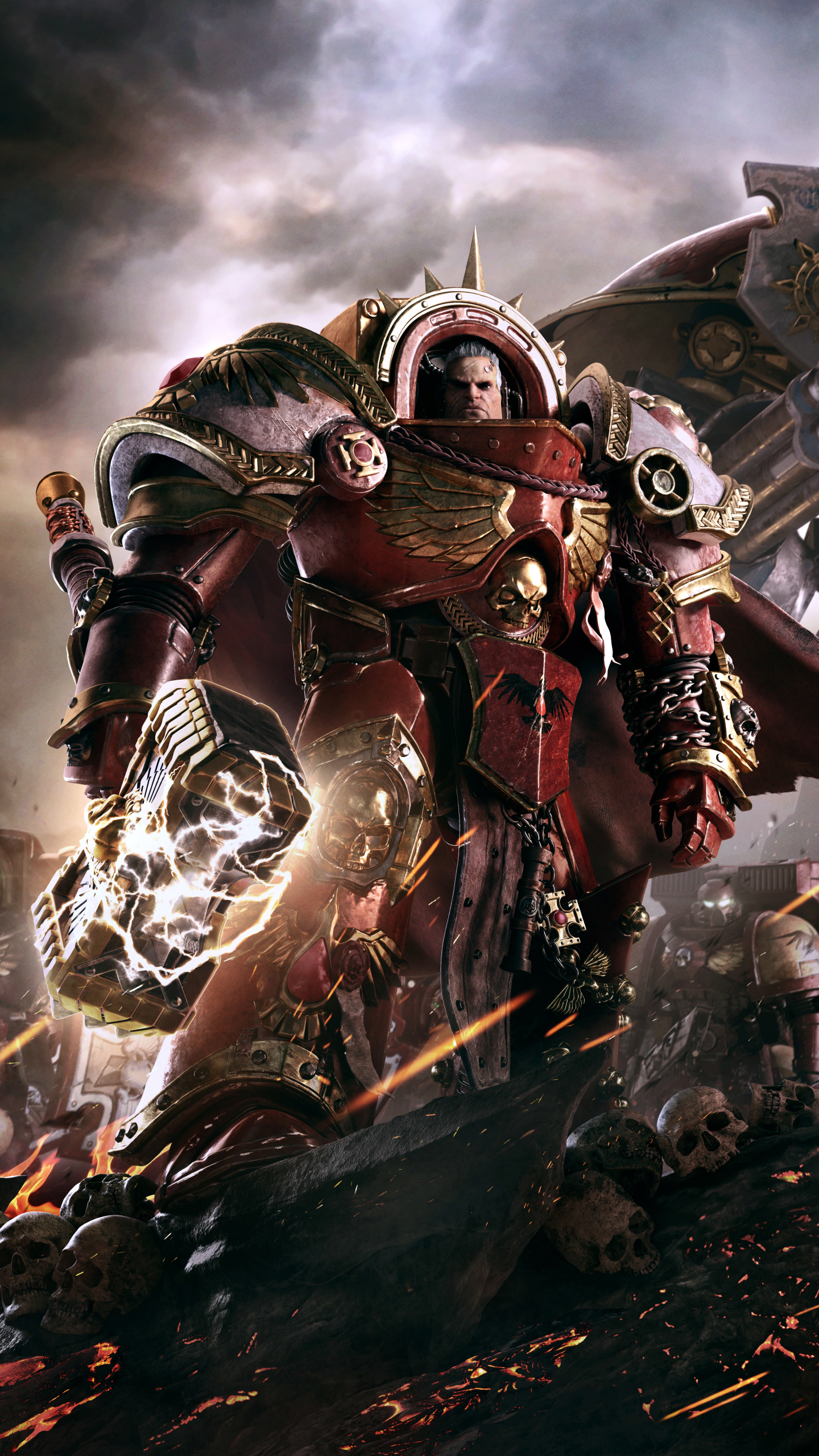 Free download wallpaper Warhammer, Warrior, Skull, Video Game, Warhammer 40 000: Dawn Of War Iii on your PC desktop