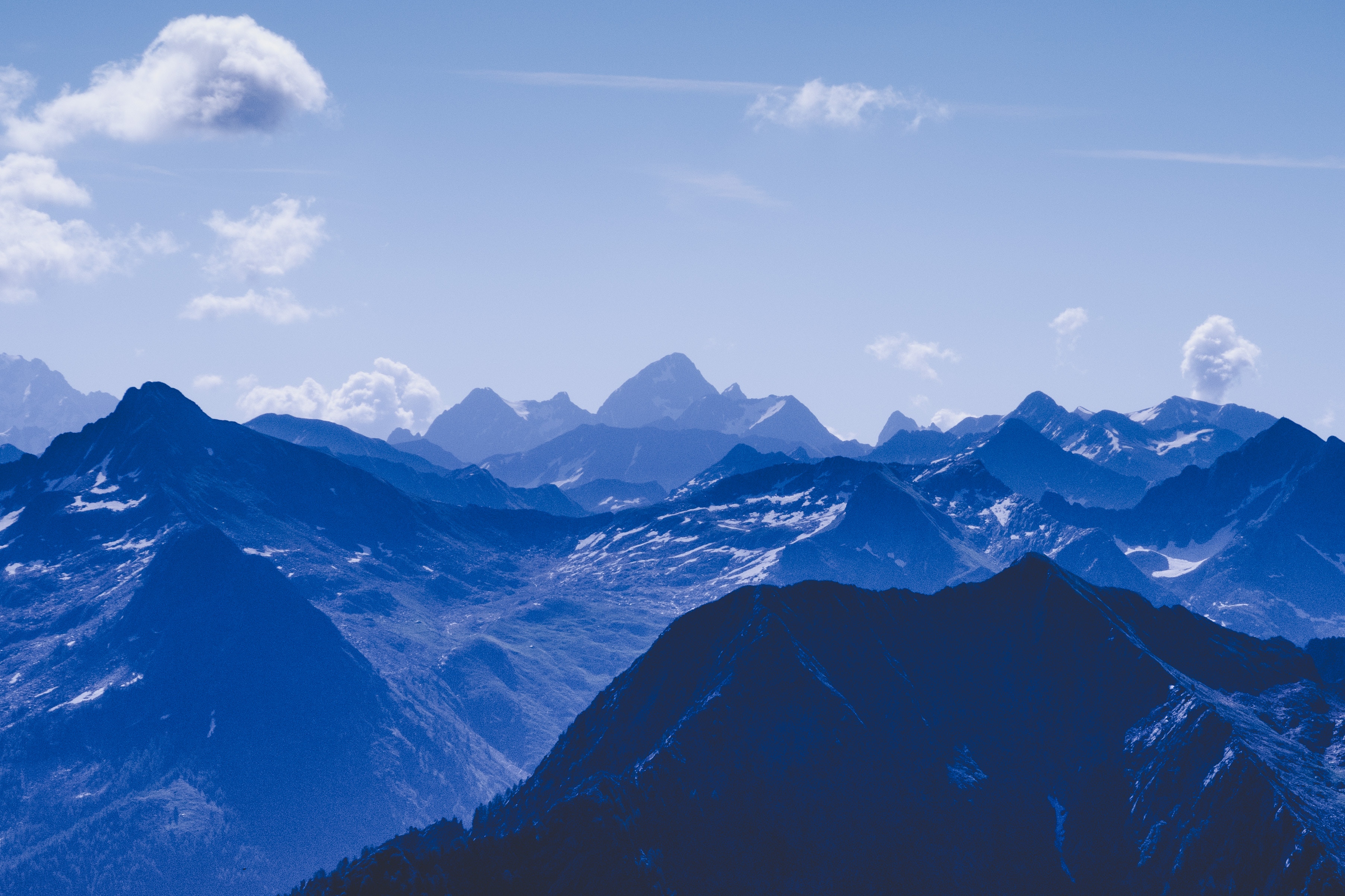 PCデスクトップに自然, トップス, 頂点, 青い, 雲, 山脈, スカイ画像を無料でダウンロード