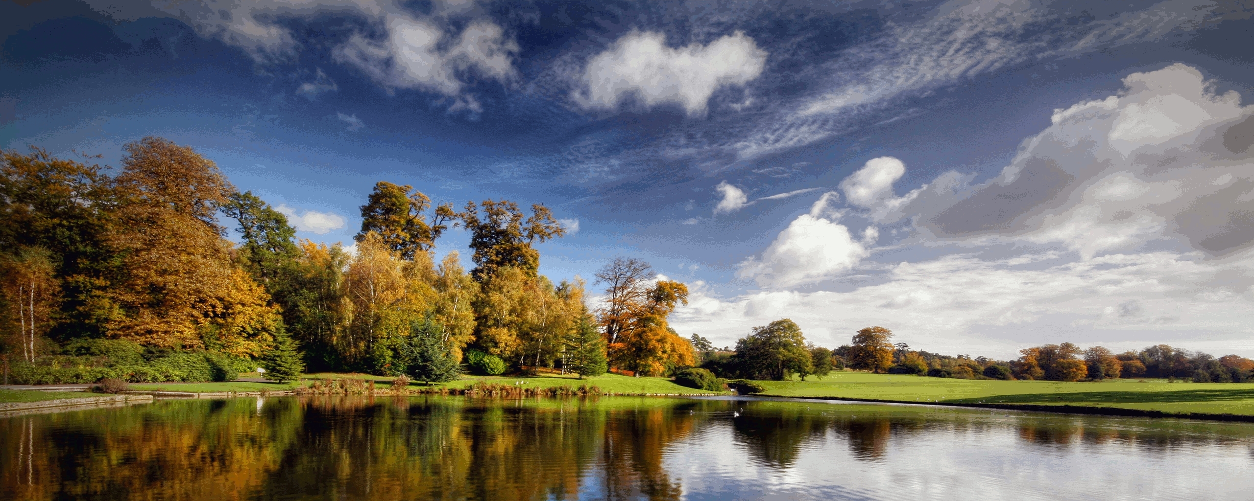 Free download wallpaper Trees, Sky, Lakes, Landscape on your PC desktop