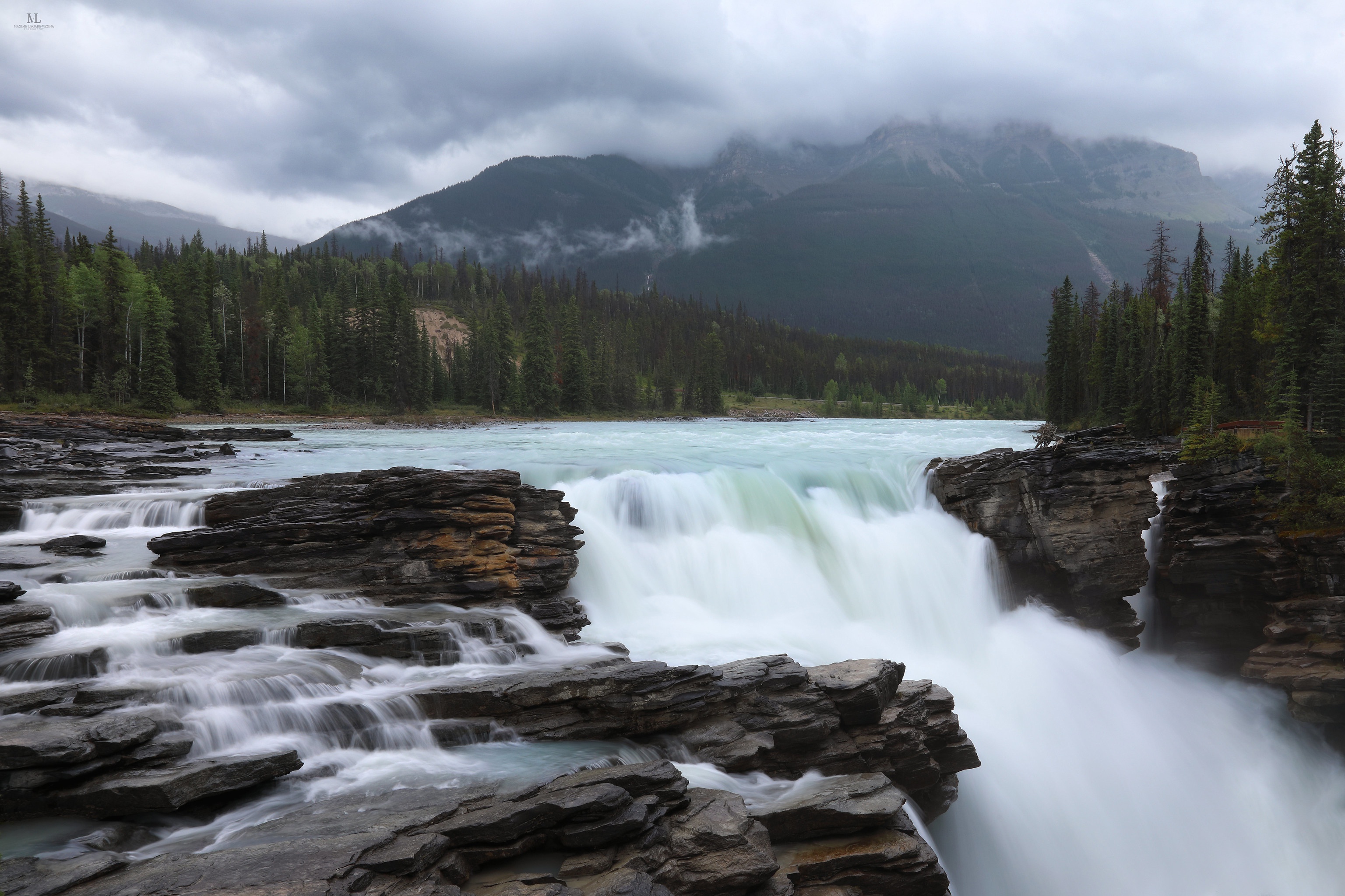 earth, athabasca falls, alberta, canada, jasper national park, mountain, river, waterfall, waterfalls