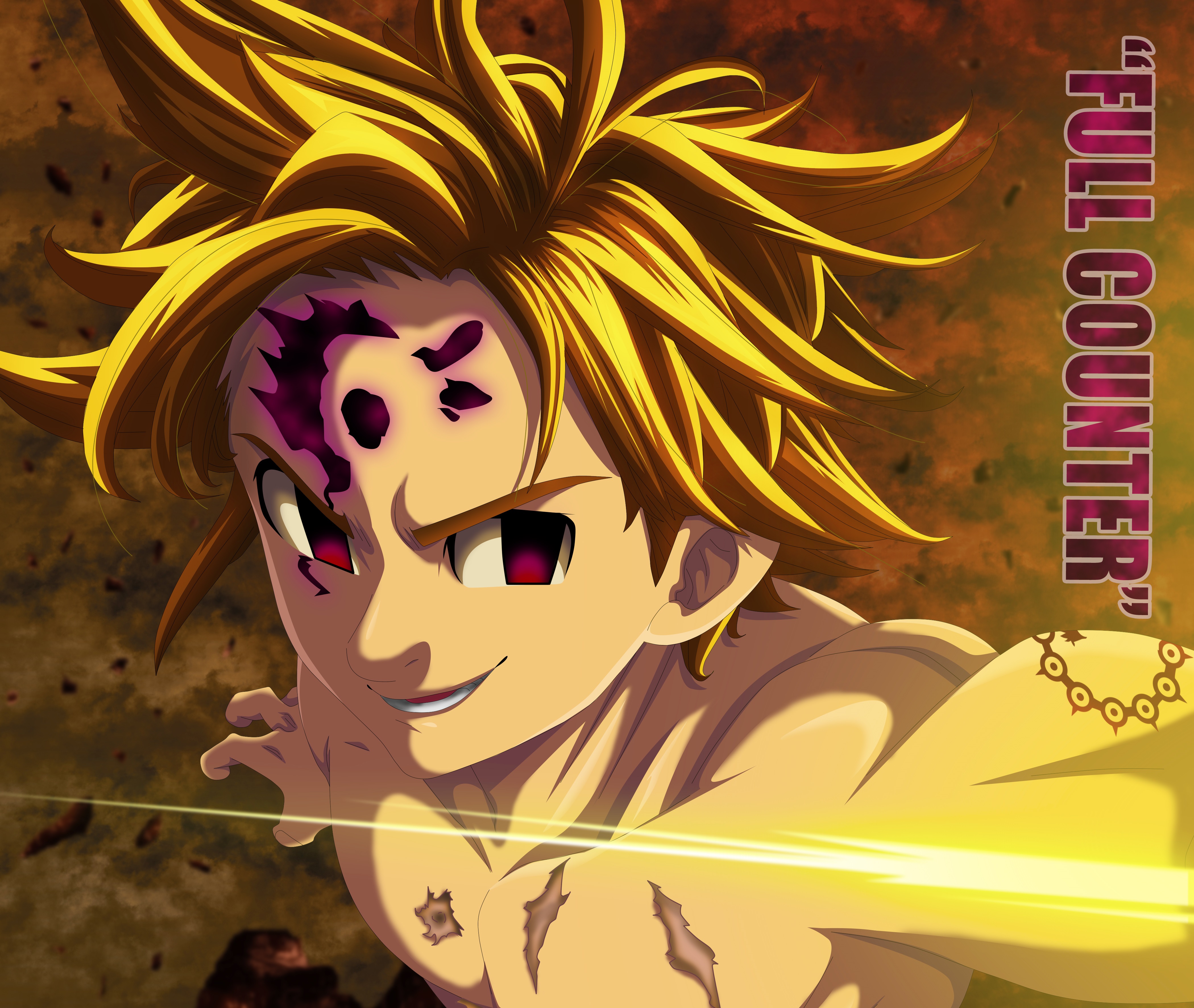Download mobile wallpaper Anime, Blonde, Purple Eyes, The Seven Deadly Sins, Meliodas (The Seven Deadly Sins) for free.