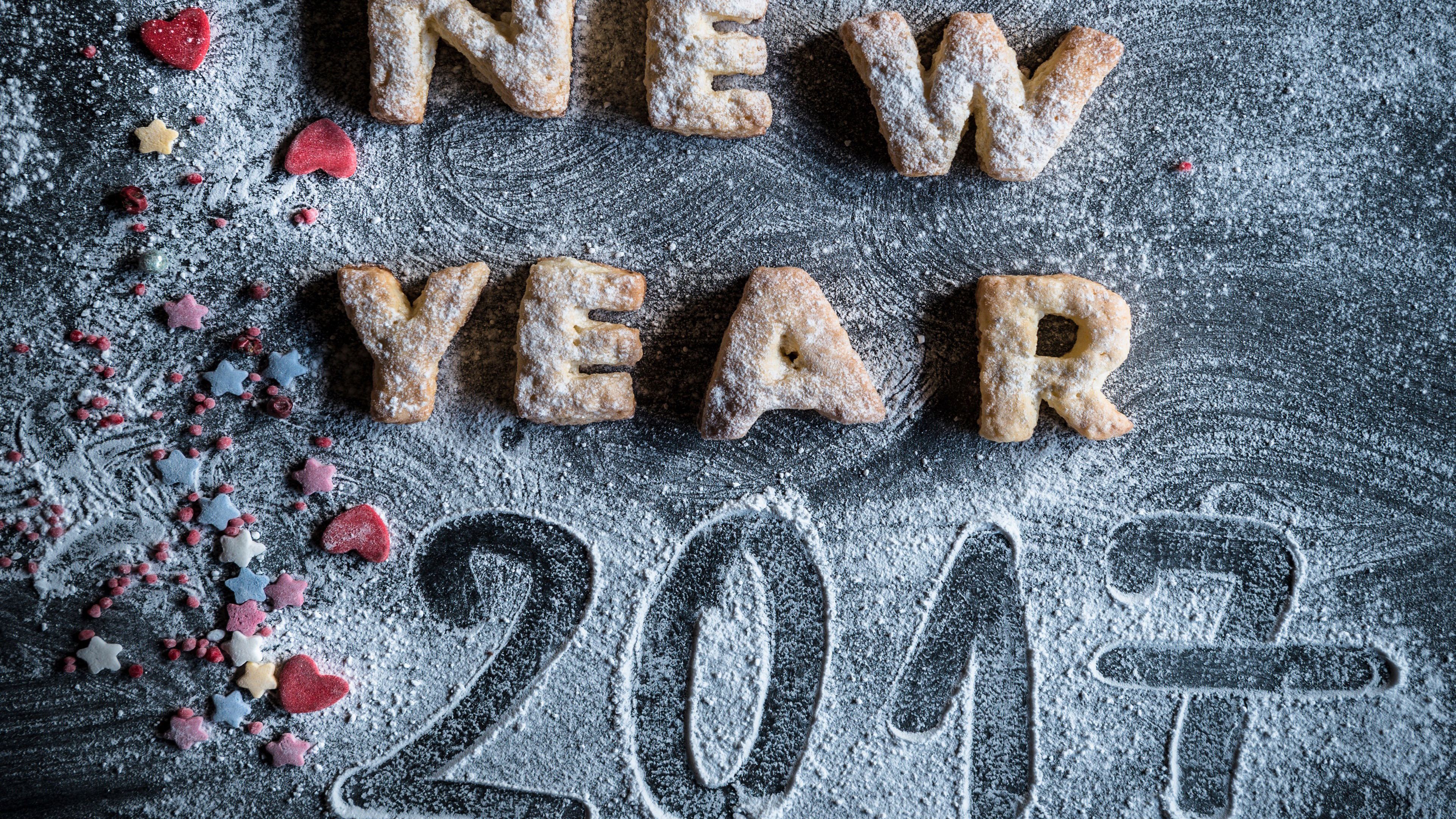 Free download wallpaper New Year, Holiday, Cookie, New Year 2017 on your PC desktop