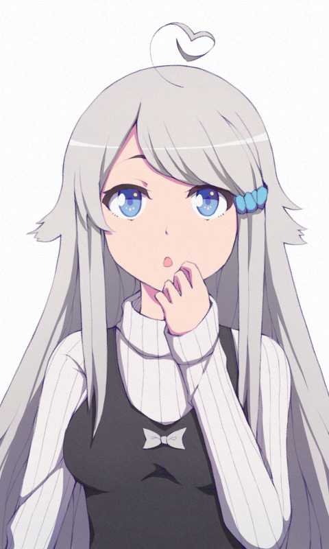 anime, imouto sae ireba ii, white hair, long hair, blue eyes, nayuta kani HD wallpaper
