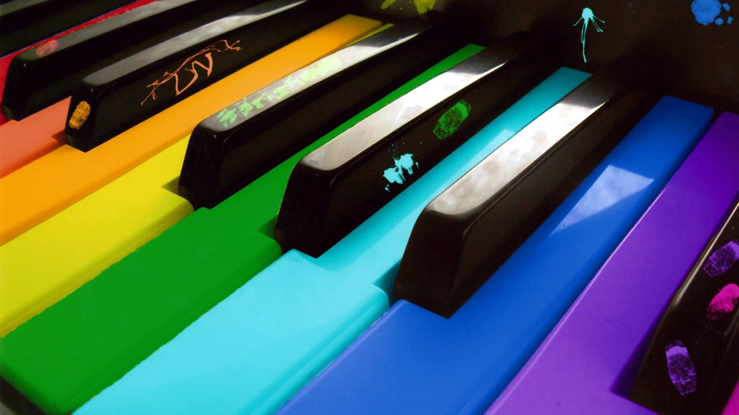 piano, keys, miscellanea, miscellaneous, multicolored, motley