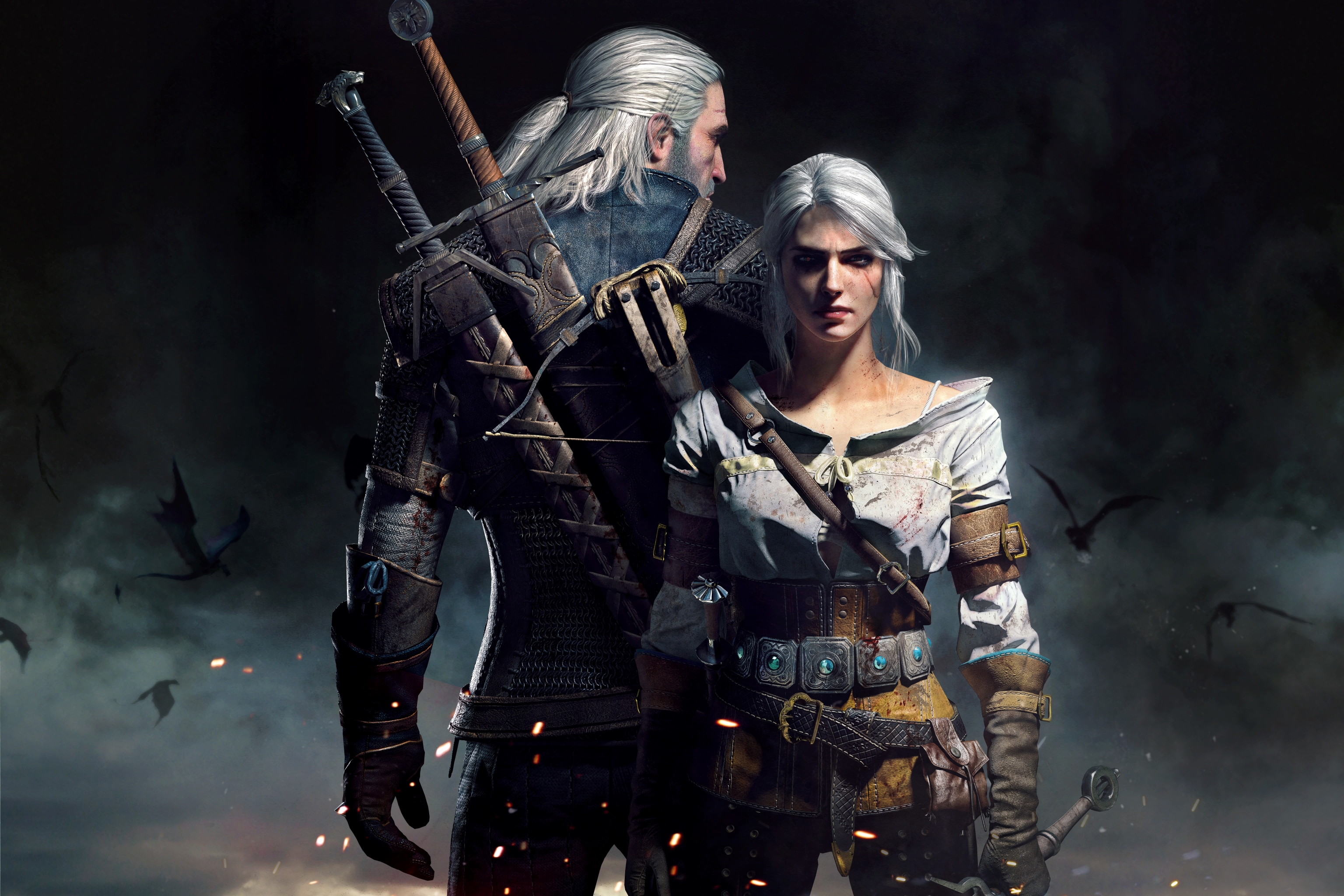 Handy-Wallpaper Computerspiele, Der Hexer, Geralt Von Riva, The Witcher 3: Wild Hunt, Ciri (Der Hexer) kostenlos herunterladen.