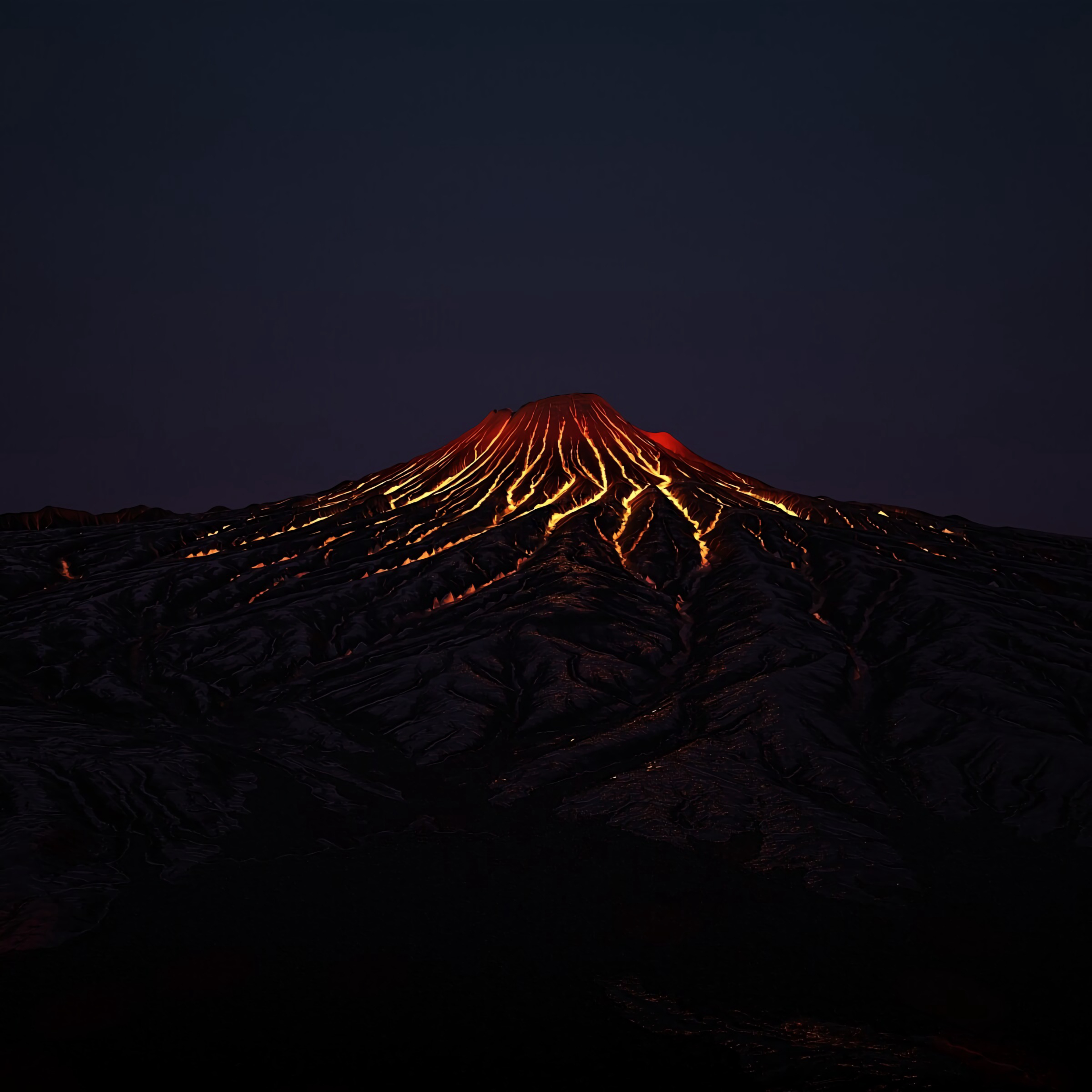 148507 скачать картинку темные, вулкан, темный, кратер, горячий, лава - обои и заставки бесплатно