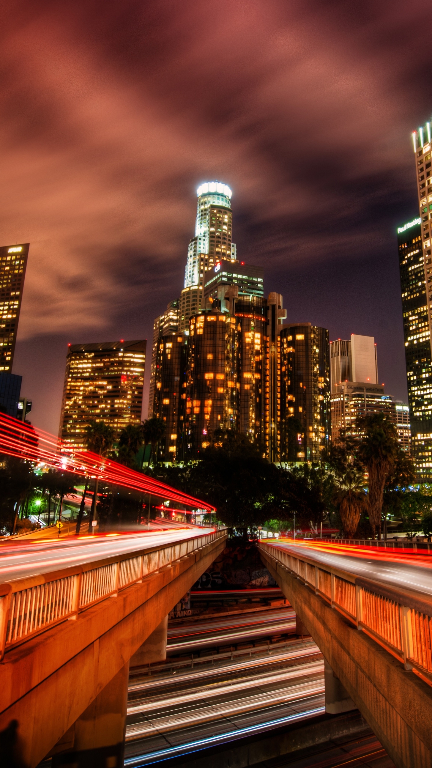 Free download wallpaper Cities, Night, City, Skyscraper, Los Angeles, Man Made, Time Lapse on your PC desktop