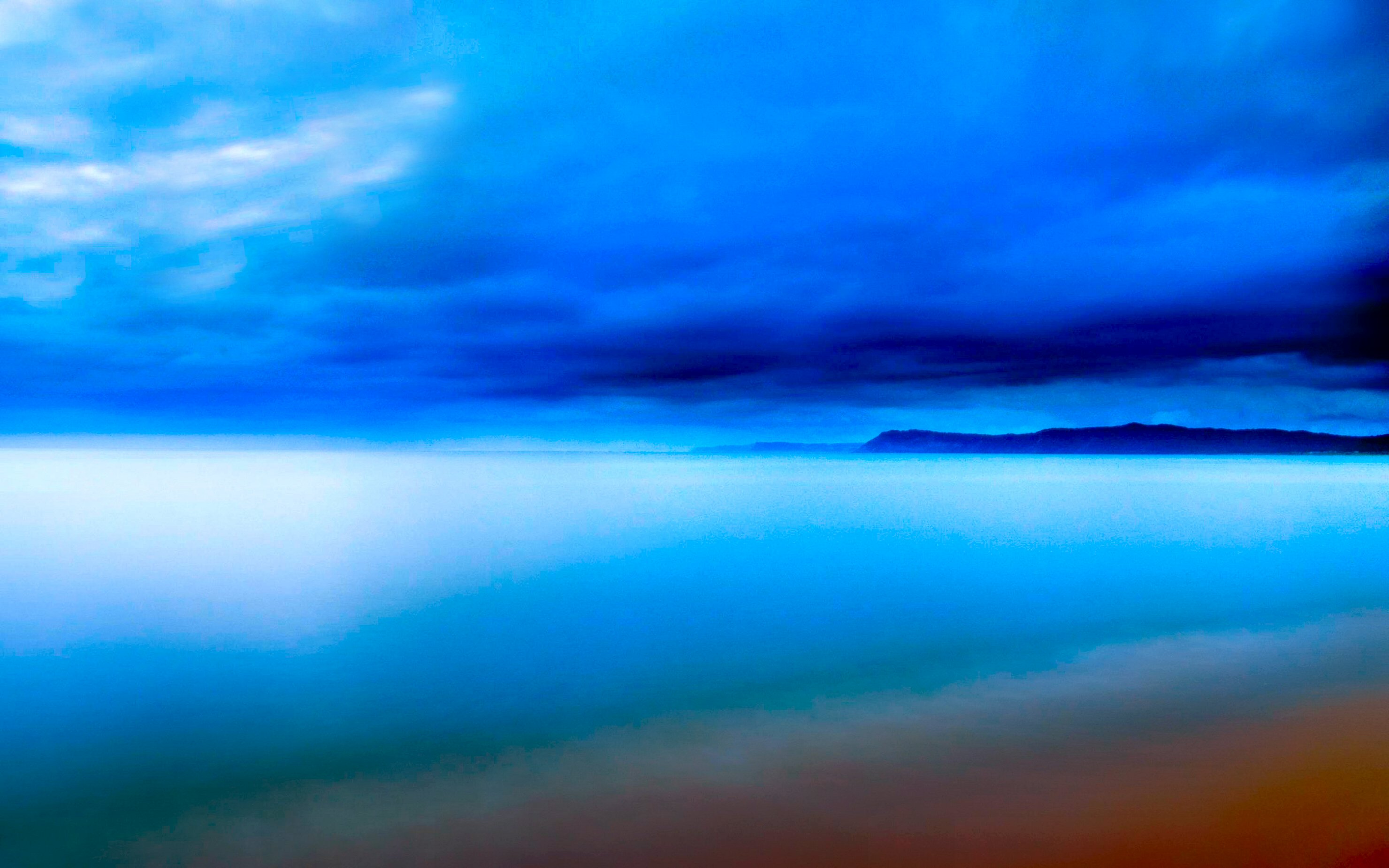 Download mobile wallpaper Sky, Horizon, Lake, Fog, Earth, Scenic for free.