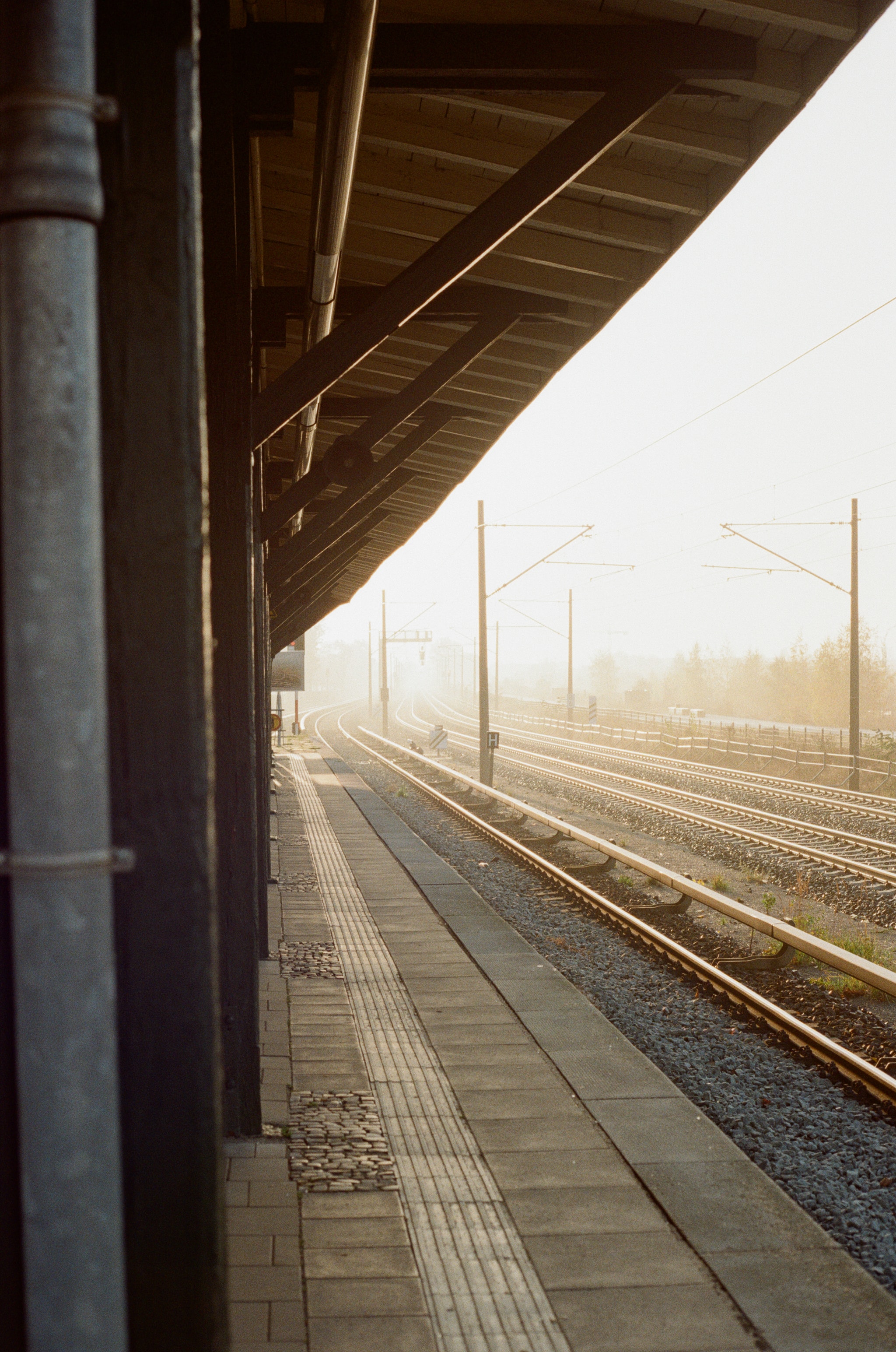 station, fog, cities, railway
