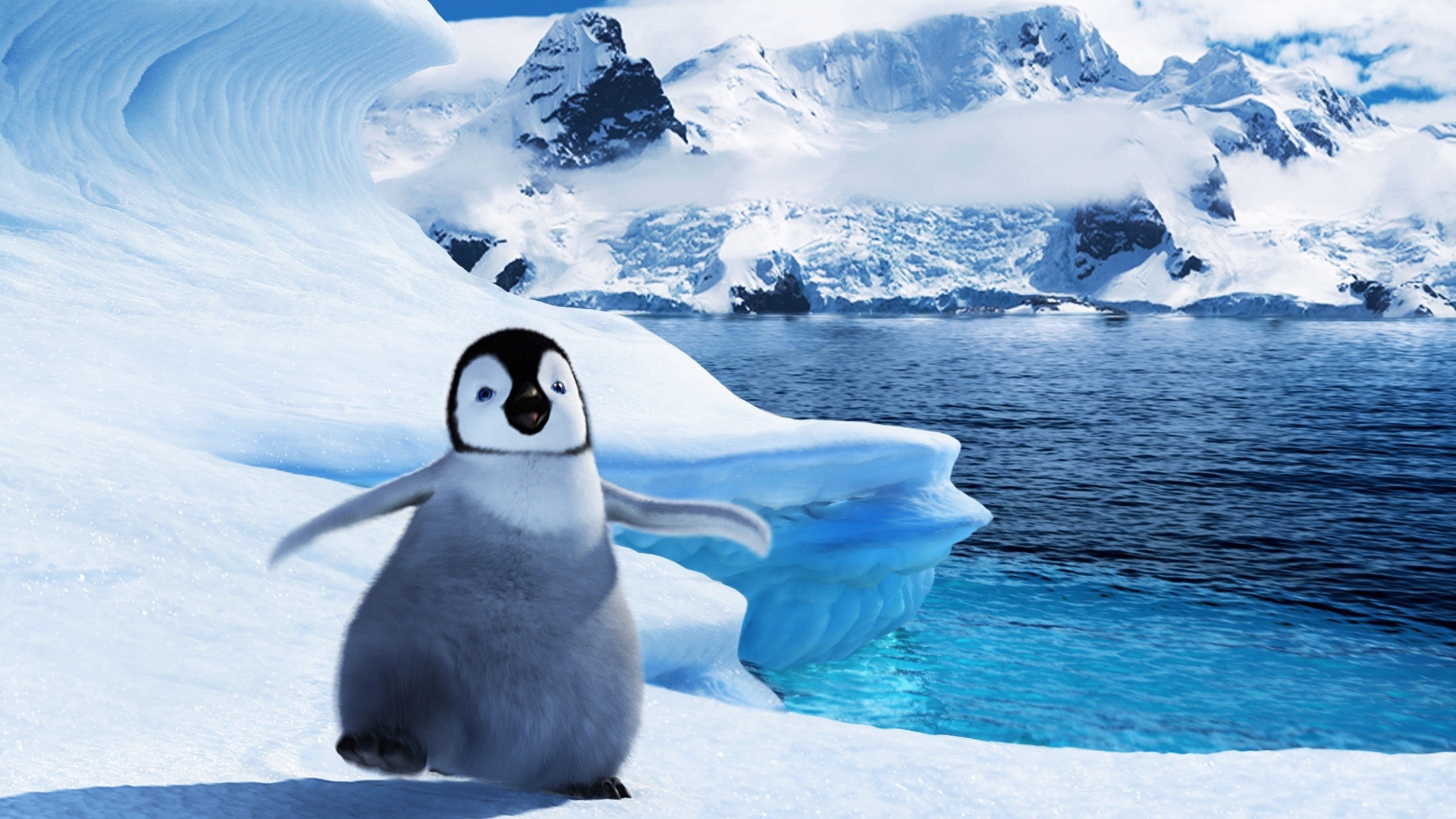 753678 скачать картинку пингвин, снег, кино, делай ноги, мамбл (счастливые ноги) - обои и заставки бесплатно