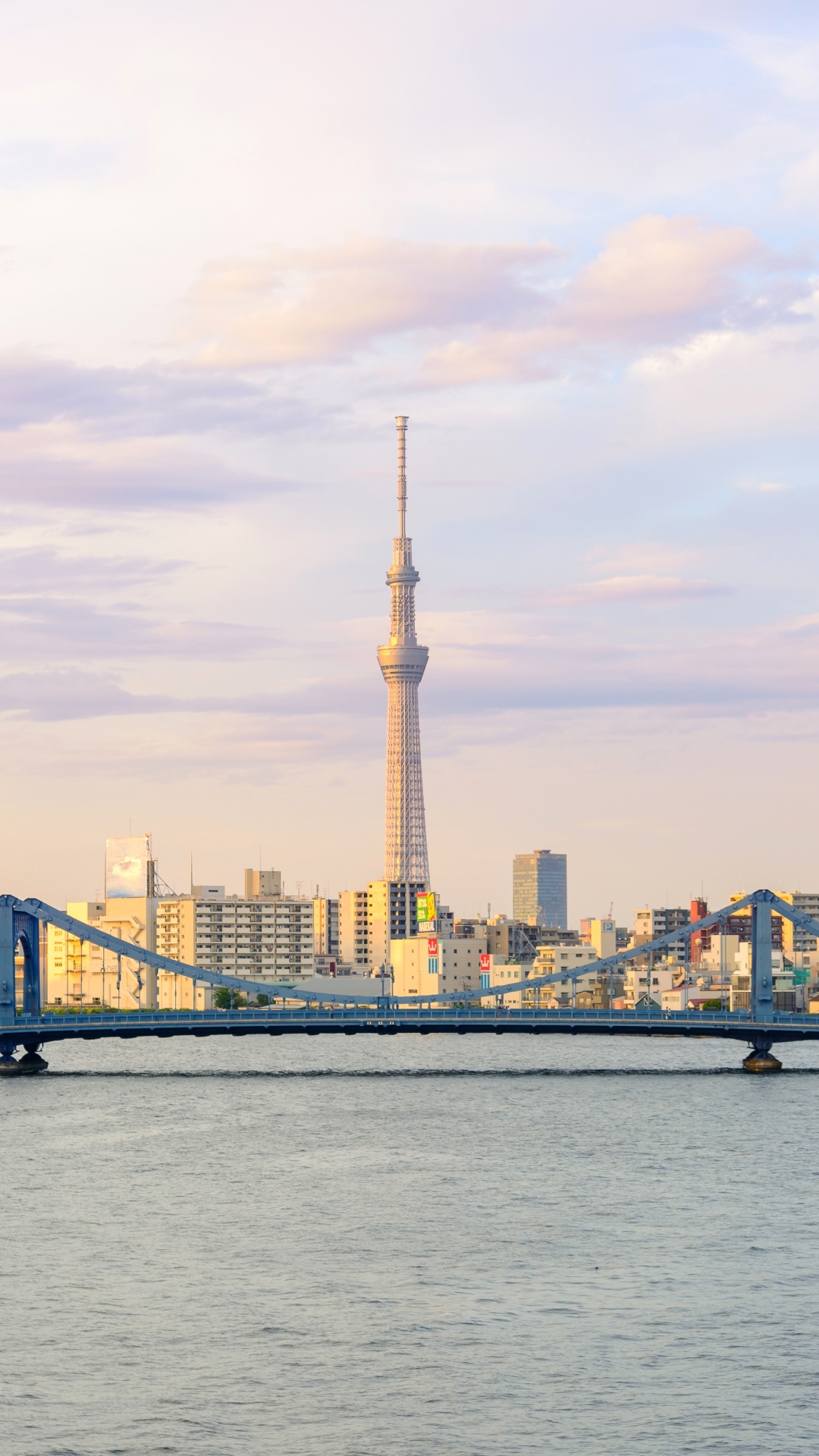 Descarga gratuita de fondo de pantalla para móvil de Ciudades, Rio, Ciudad, Rascacielos, Edificio, Puente, Japón, Río, Tokio, Hecho Por El Hombre.