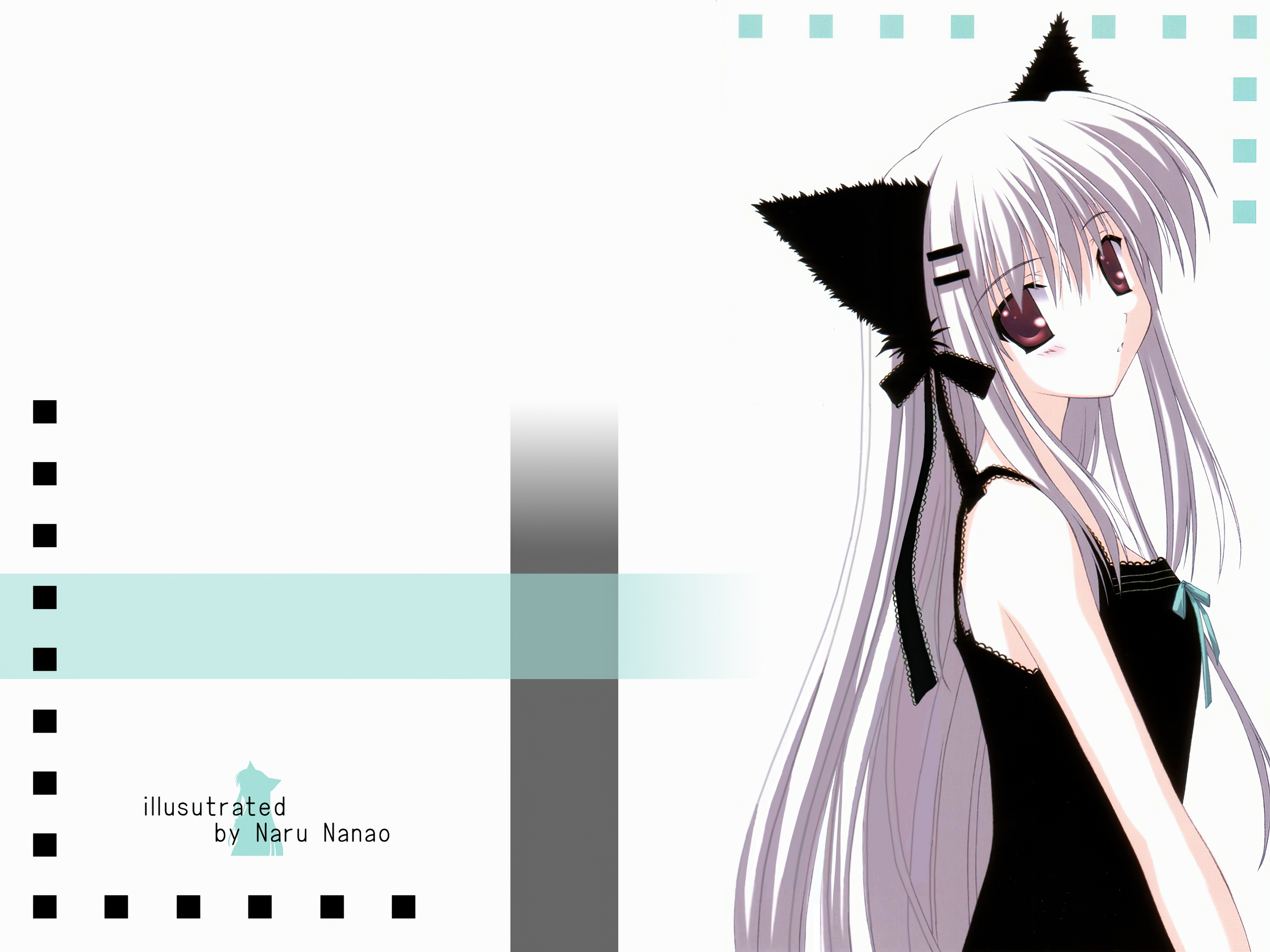 Download mobile wallpaper Anime, Ribbon, Original, Brown Eyes, Long Hair, Cat Girl for free.