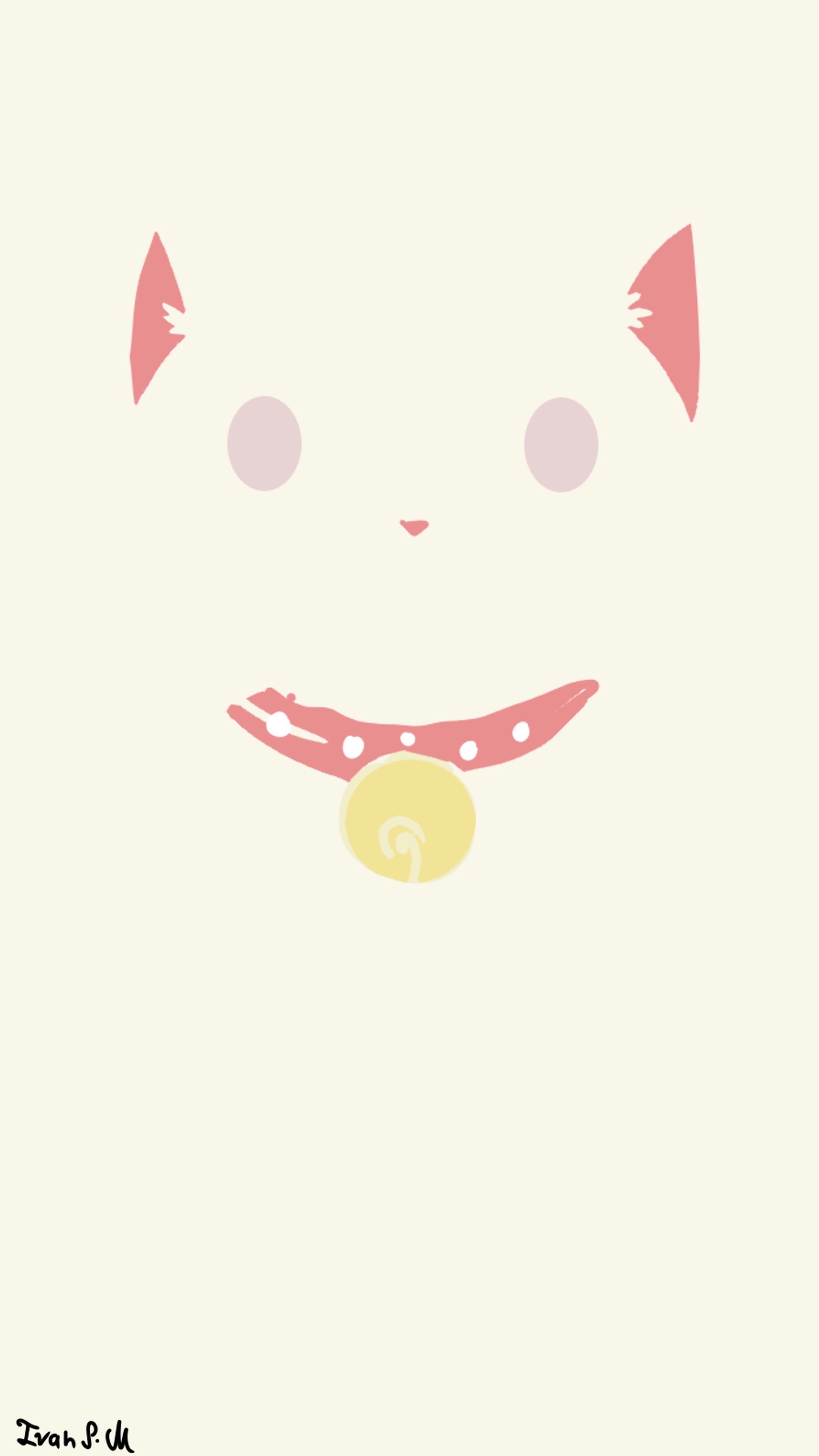 Download mobile wallpaper Cats, Cat, Animal, Maneki Neko, Minimalist for free.