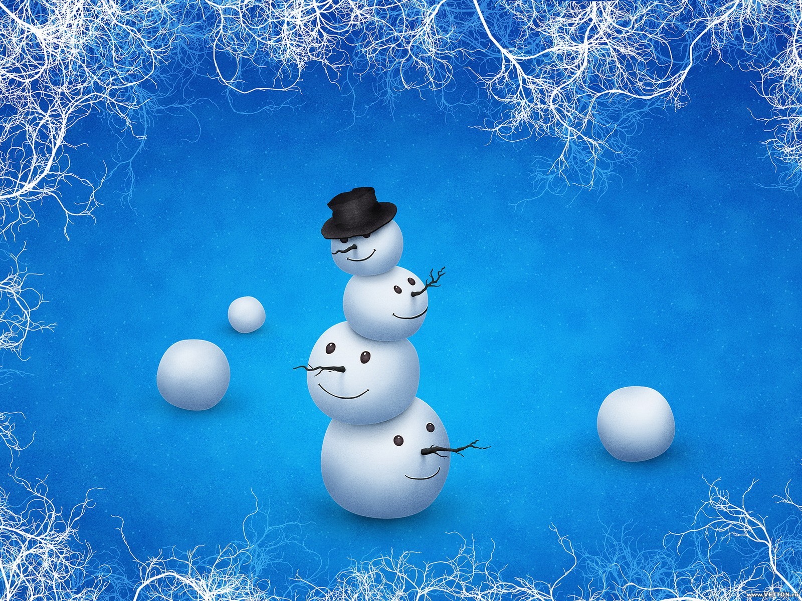 holidays, winter, new year, christmas xmas, pictures, snowman, blue Free Background