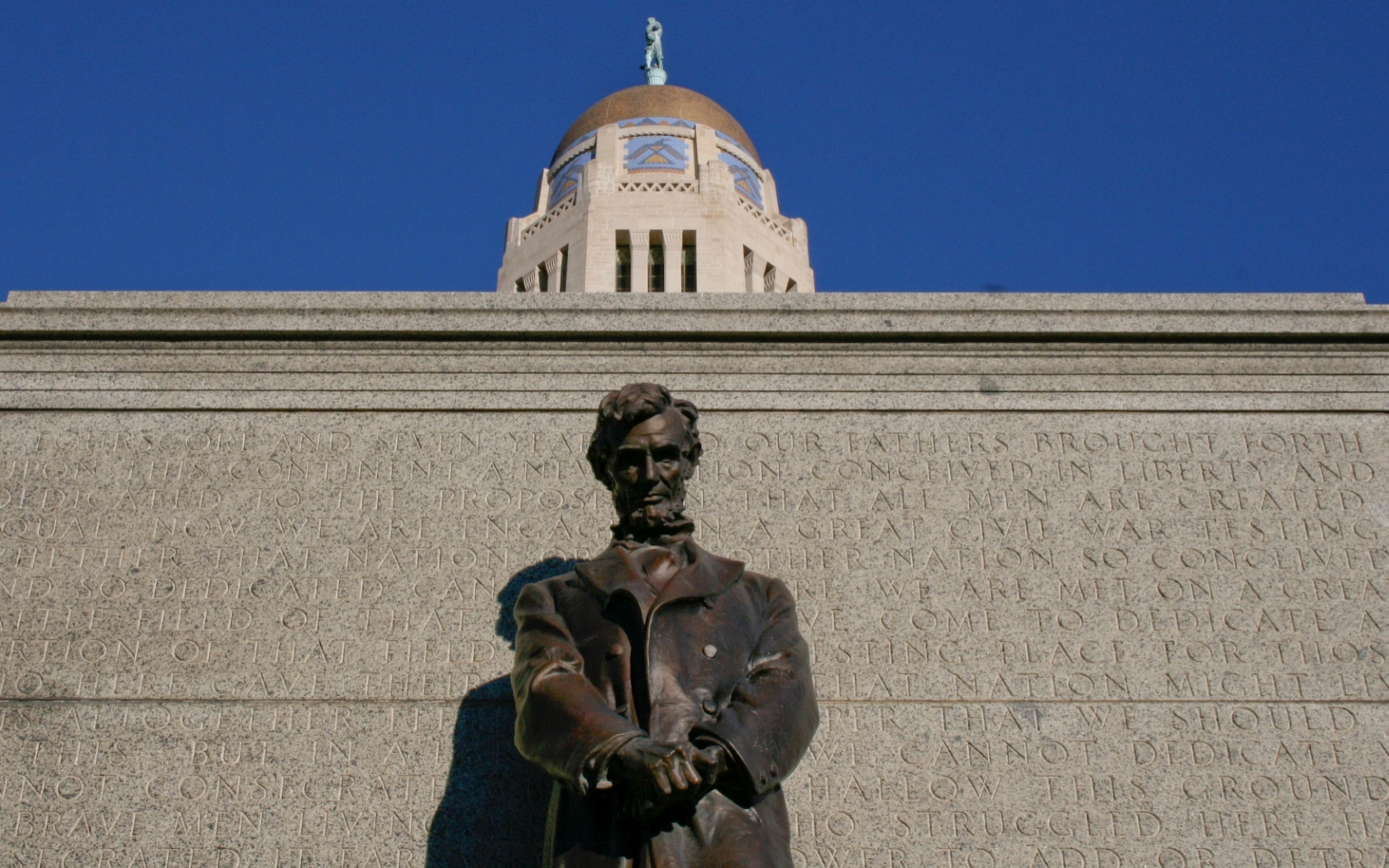 man made, nebraska state capitol, monuments