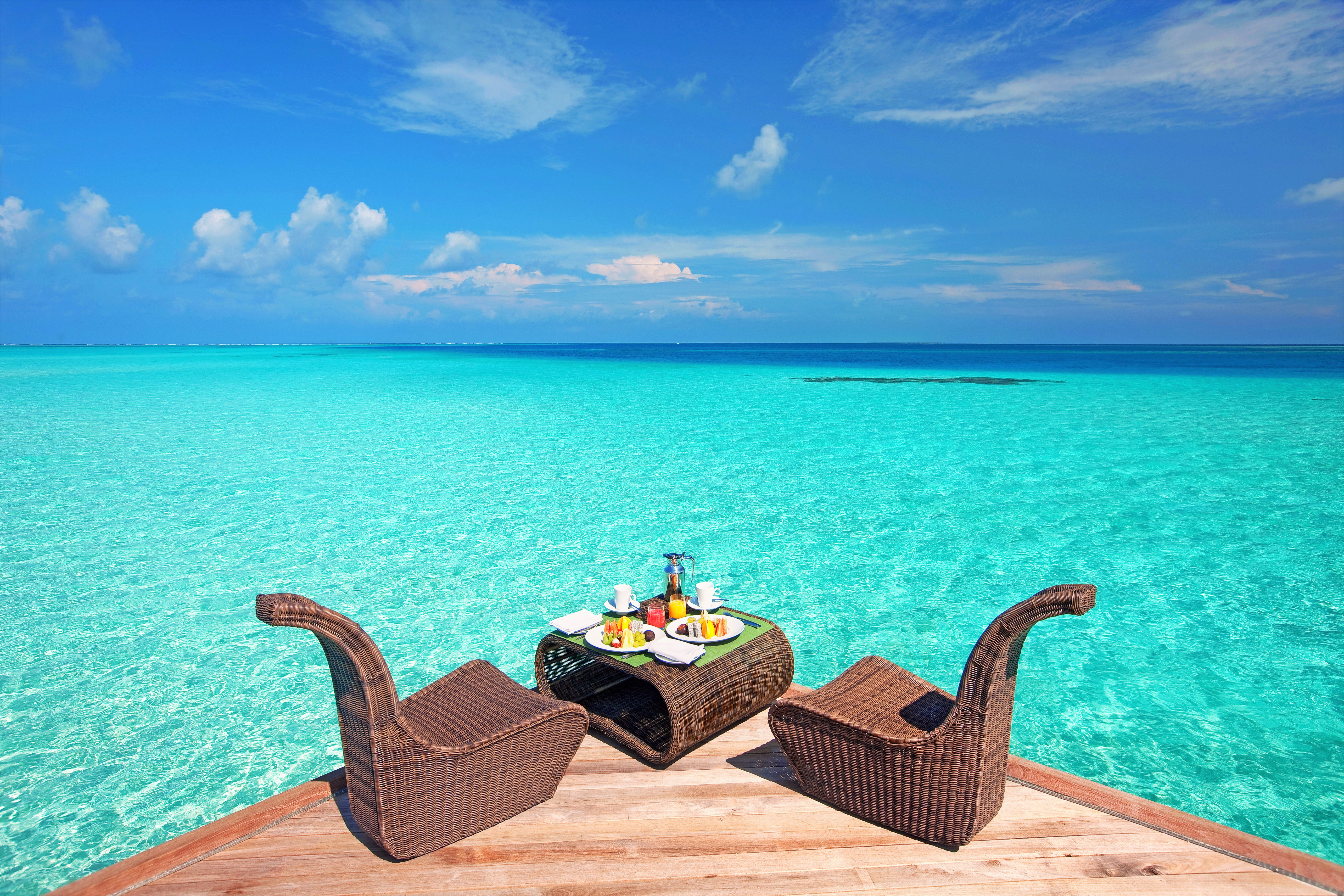 883206 descargar fondo de pantalla lujo, hecho por el hombre, centro turístico, silla, horizonte, almuerzo, océano, mar, tropico: protectores de pantalla e imágenes gratis