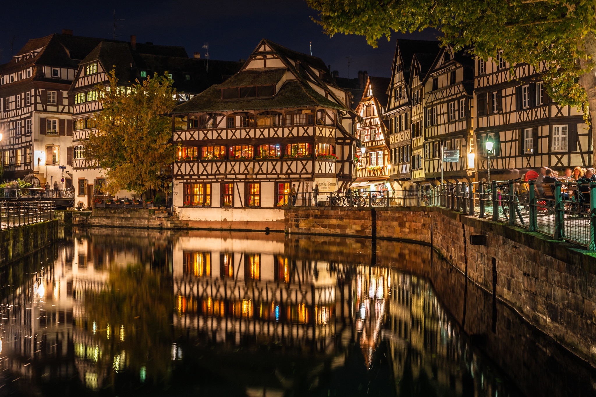 man made, strasbourg, building, canal, france, house, reflection, cities