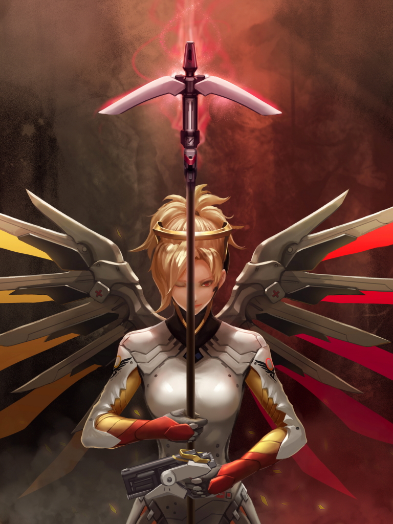 Download mobile wallpaper Overwatch, Video Game, Mercy (Overwatch) for free.