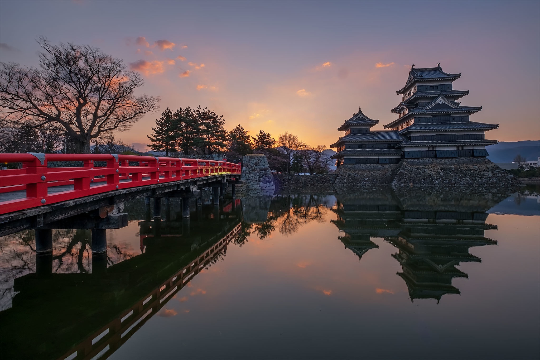 無料モバイル壁紙橋, 城, 日本, マンメイド, 松本城をダウンロードします。